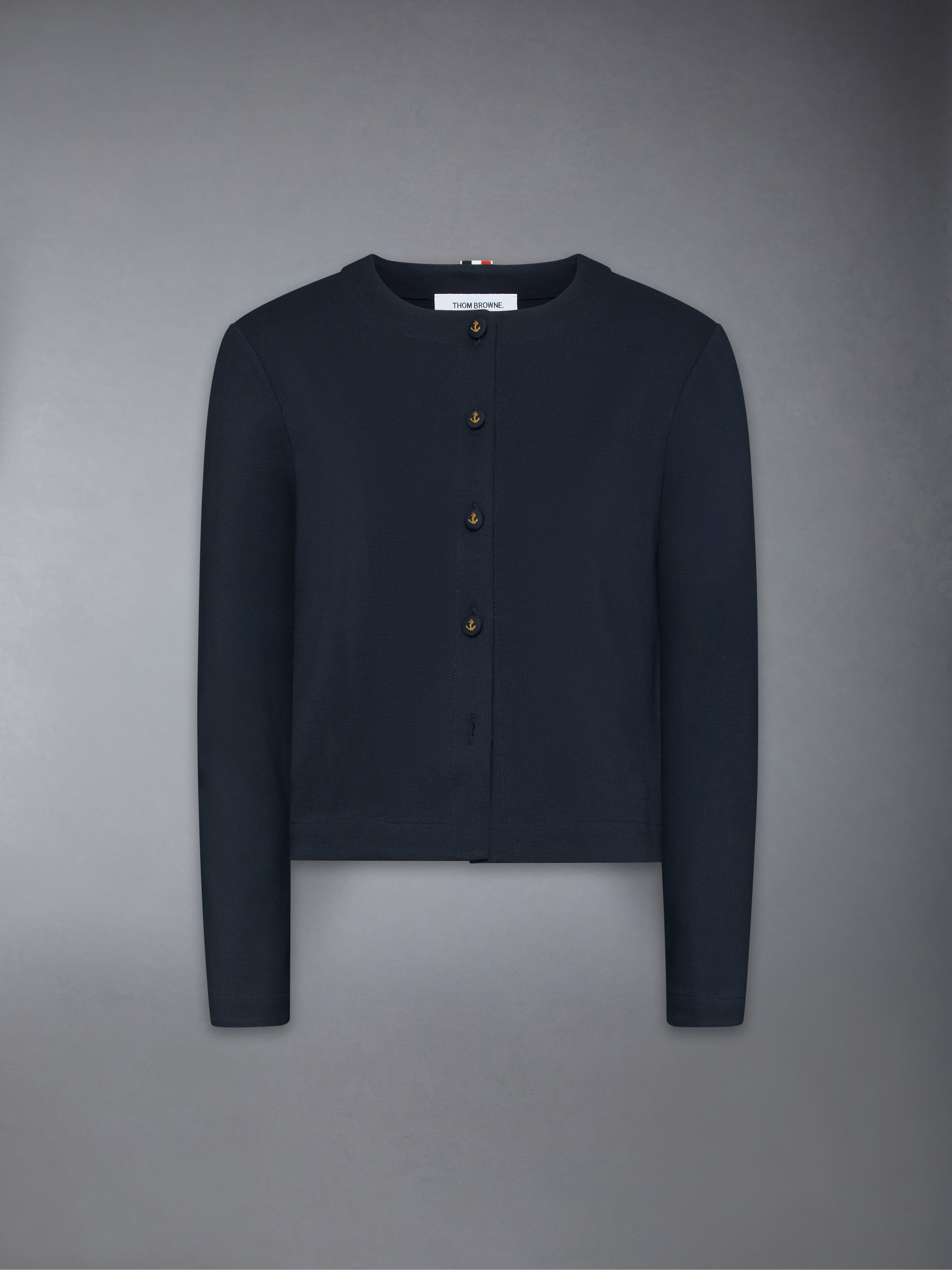 COMPACT MILANO CREW NECK CARDIGAN - 1
