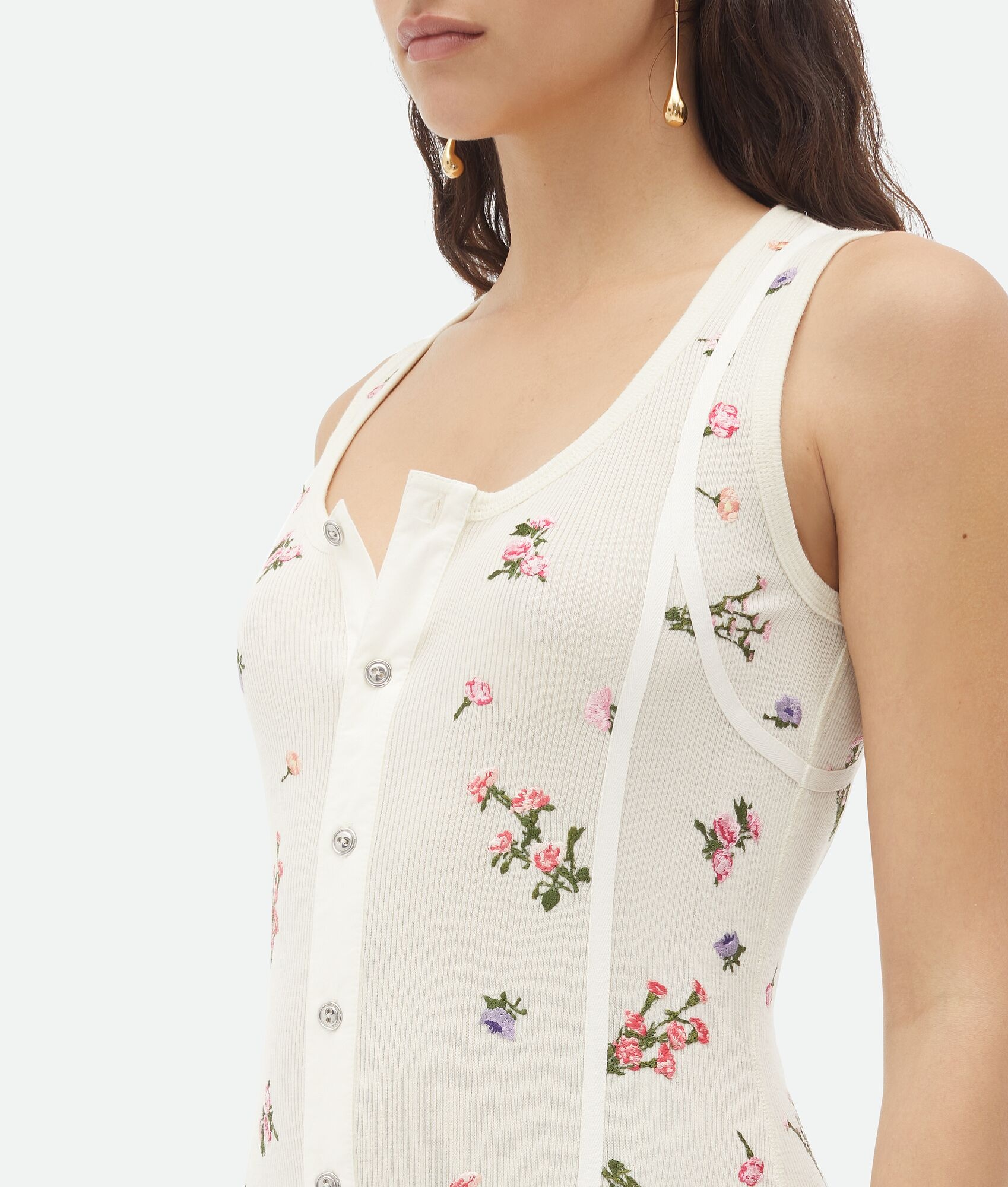 Wool Flowers Long Dress - 4