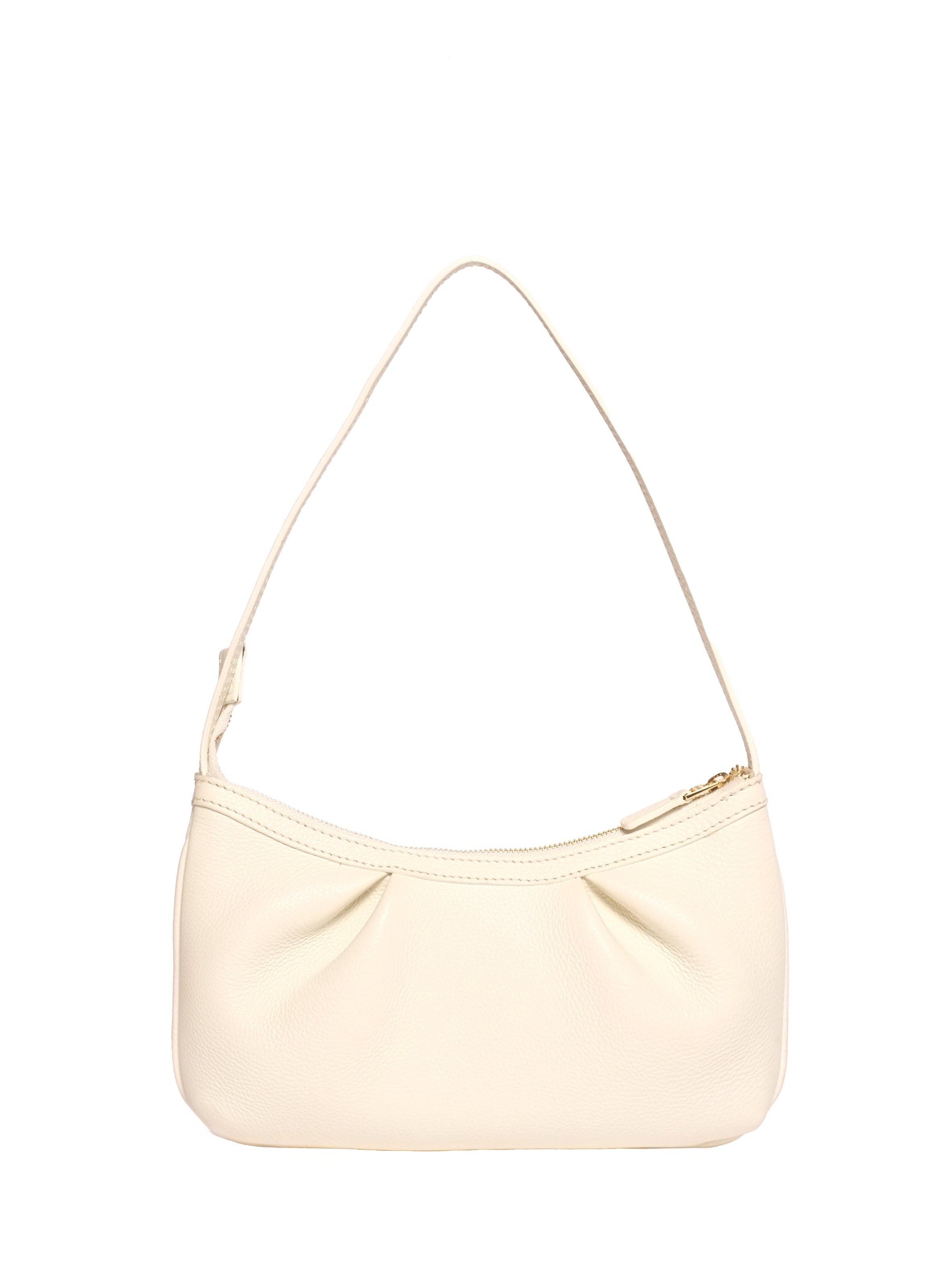 Dimple Pochette Pebbled Leather White - 1