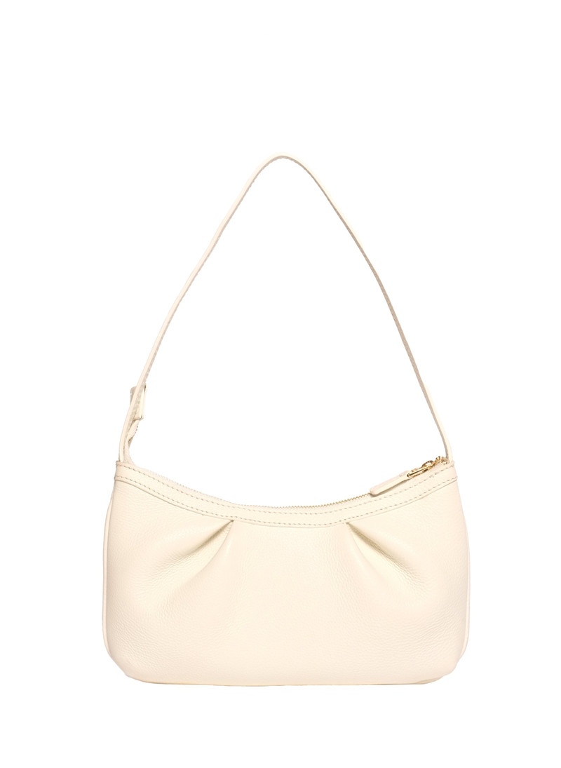 Dimple Pochette Pebbled Leather White 1
