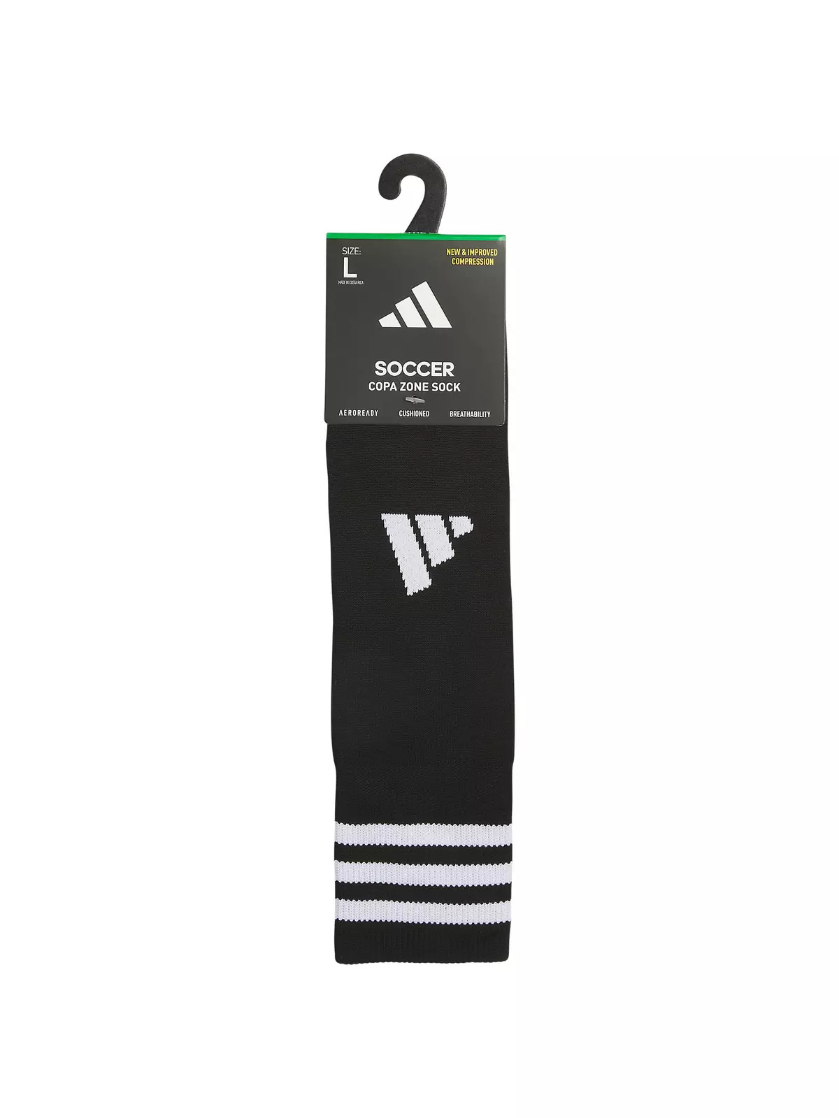 Copa Zone Cushion OTC Soccer Socks - Black/White - 2