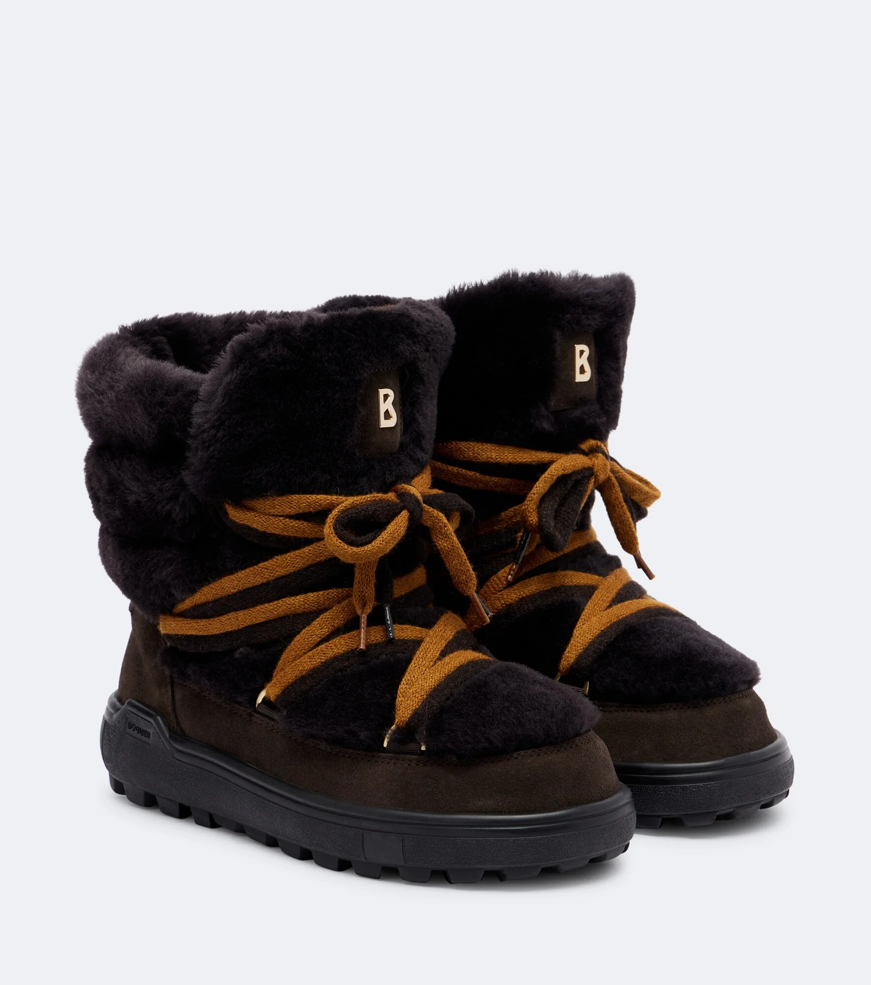 Chamonix shearling and suede snow boots - 1