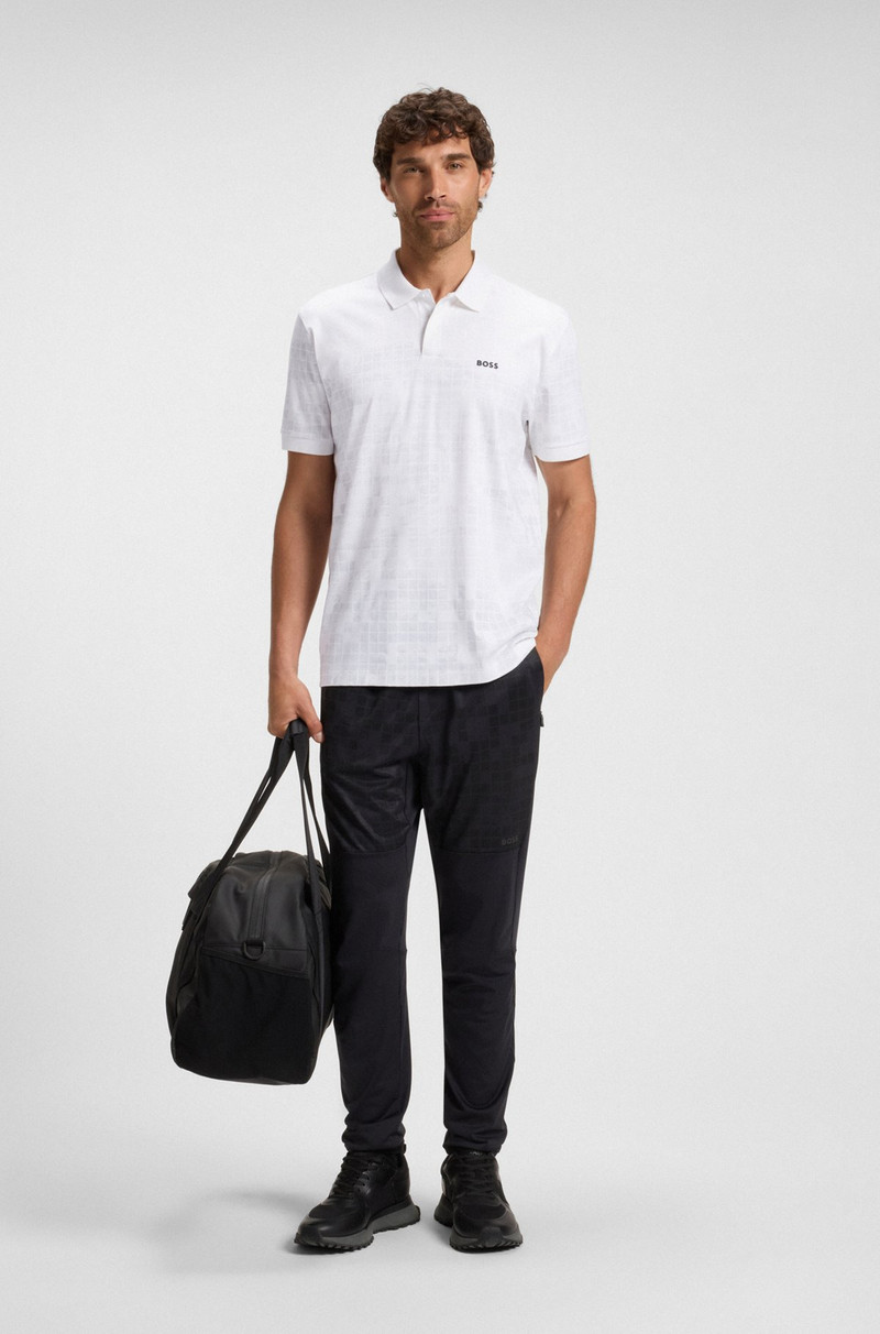 BOSS PRINTED-GRAPHIC POLO SHIRT IN MERCERISED COTTON outlook