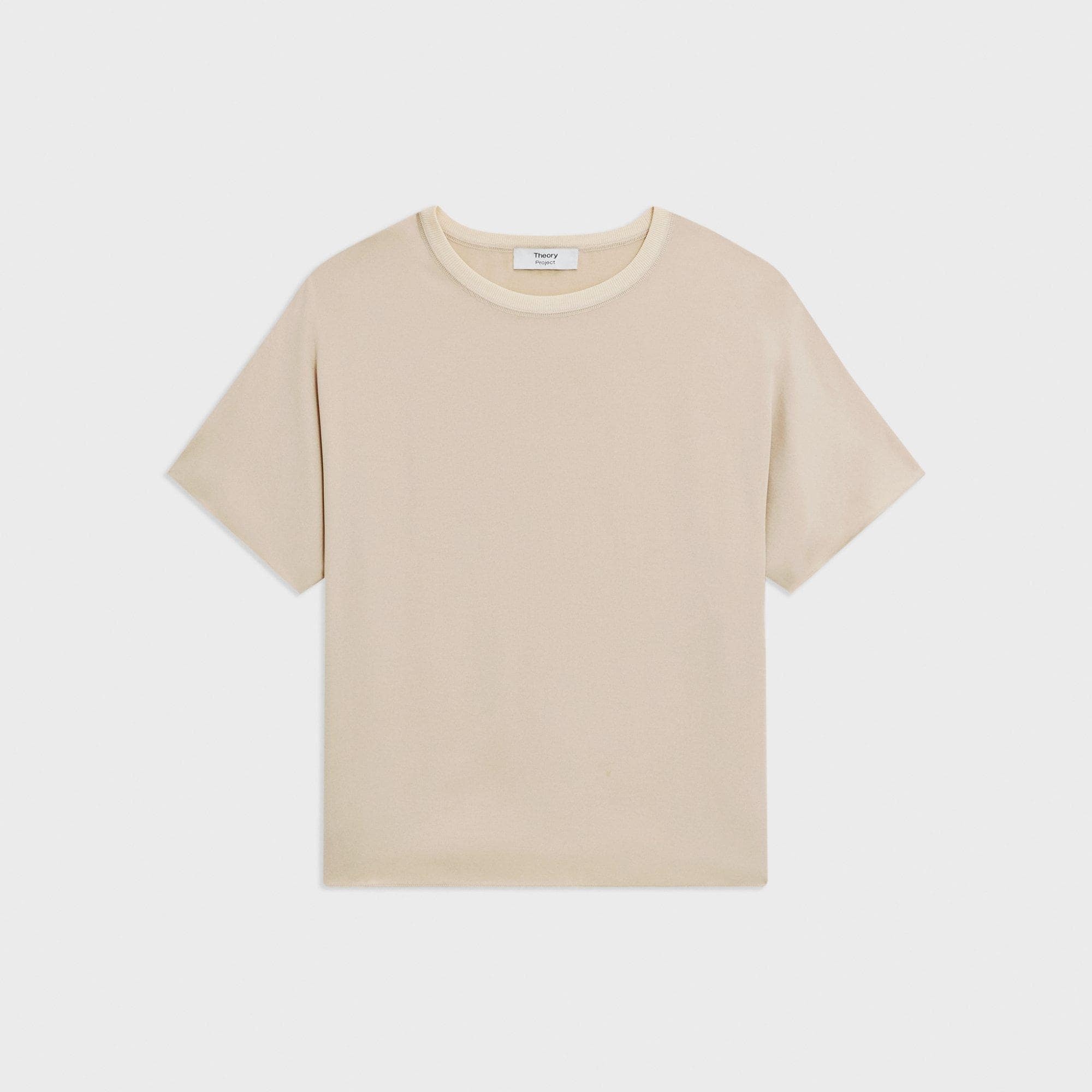 Dolman Sleeve Tee in Recycled Satin - 1