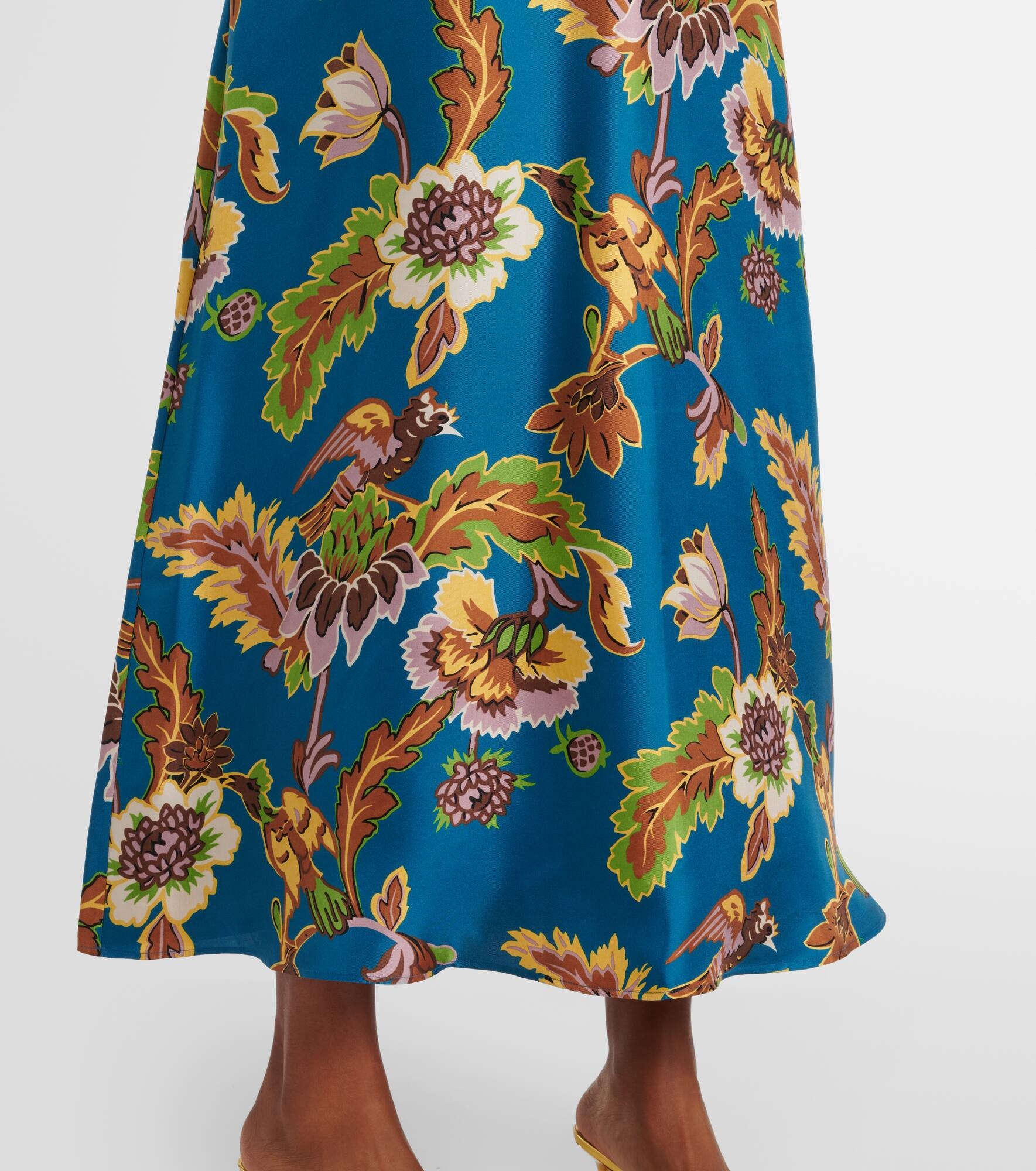 Magnifico printed silk midi dress - 5
