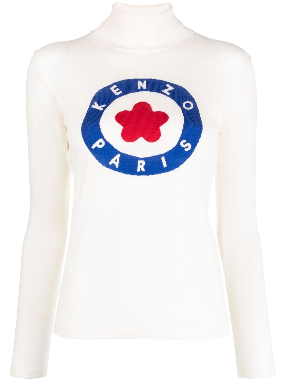 intarsia-knit logo jumper - 1