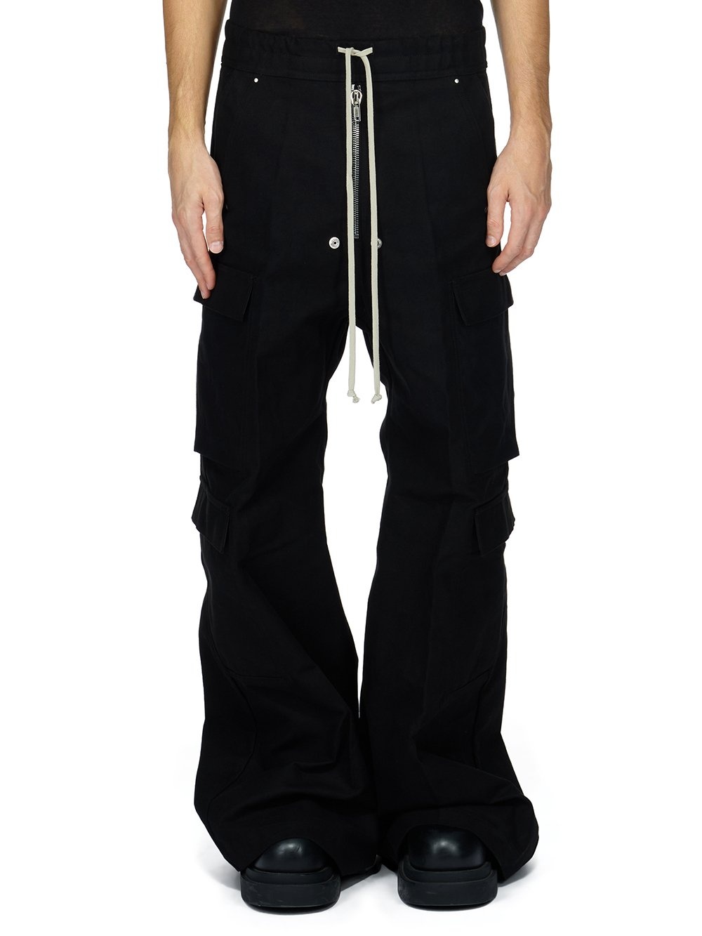 Rick Owens Black Belas Cargo Pants - ru02c7339mo-09 | REVERSIBLE
