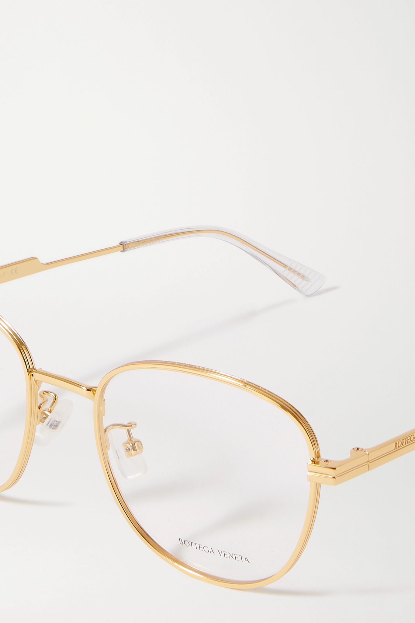 Round-frame gold-tone and acetate optical glasses - 4