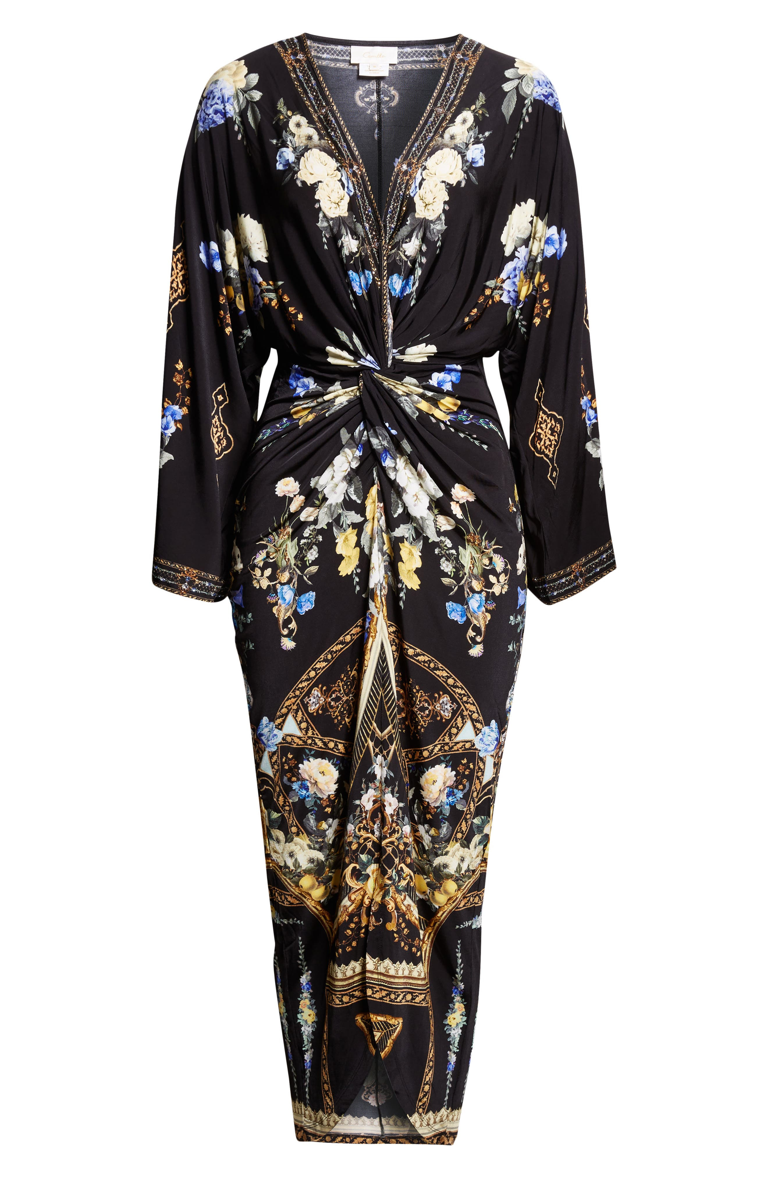 Camilla Long Sleeve Plunge Neck Dress in Ottoman Elegance at Nordstrom - 5