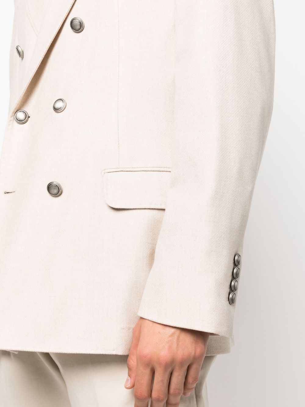 notched-lapel single-breasted blazer - 5