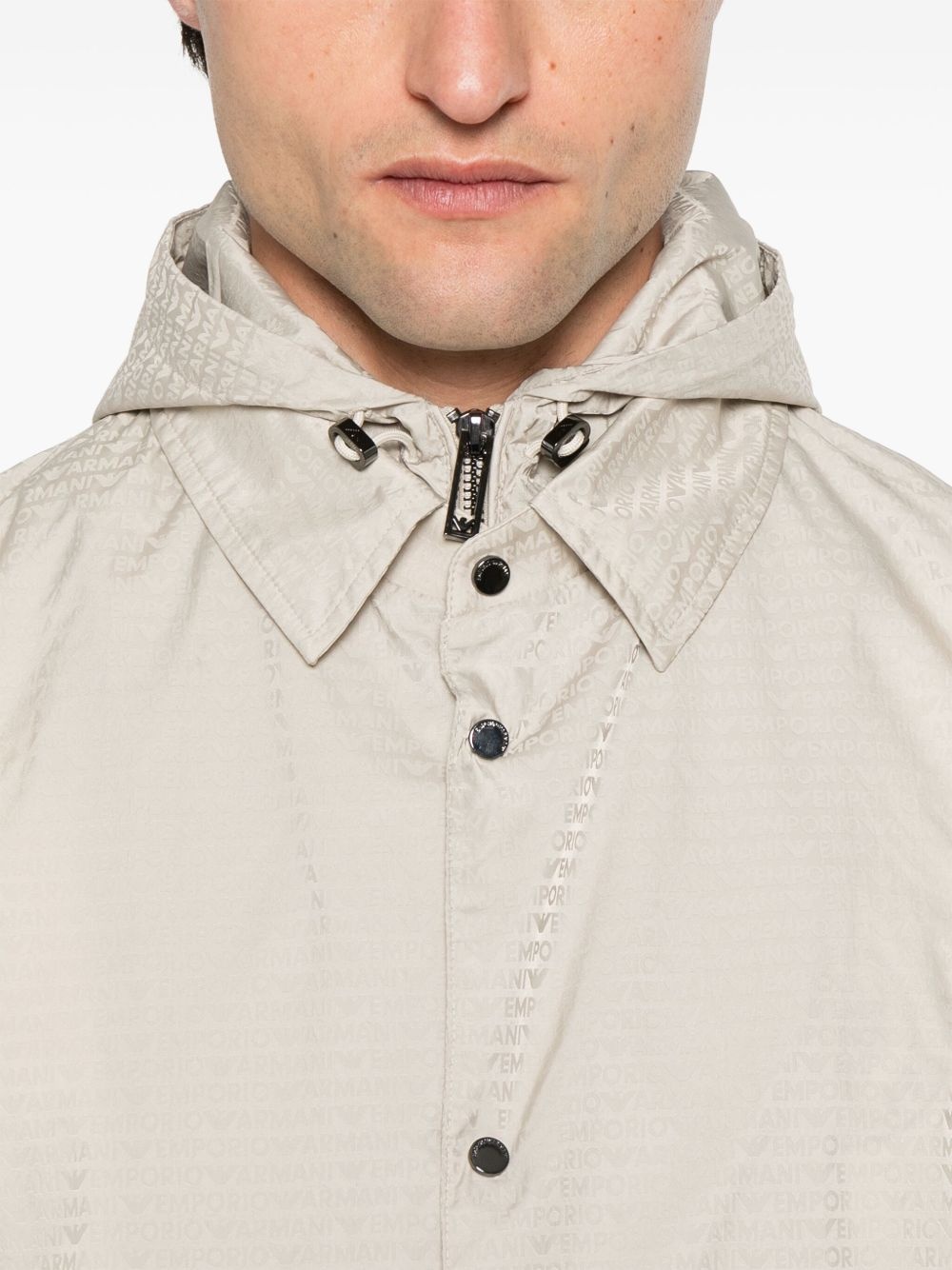 logo-pattern jacket - 5