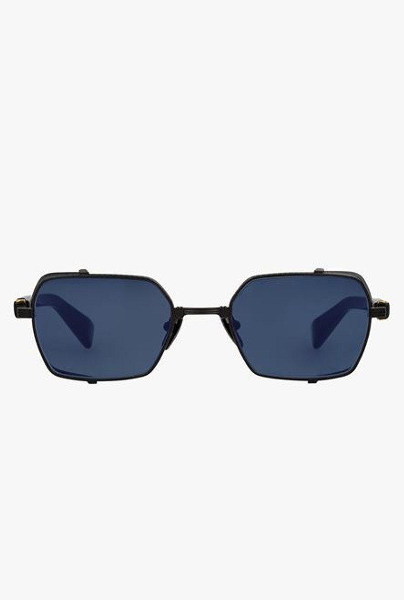 Black and blue-tone titanium Brigade-III sunglasses 1