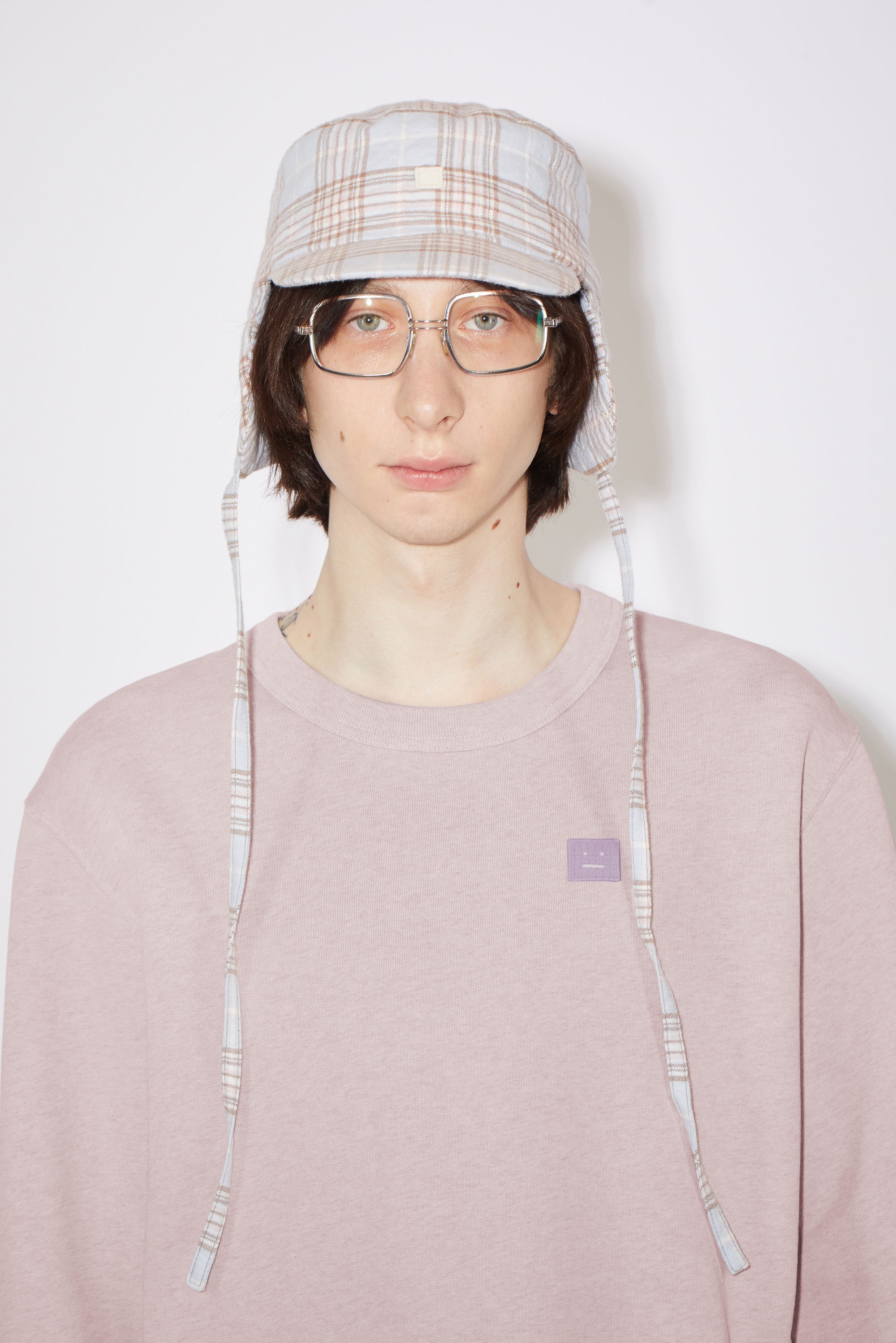 Crew neck sweatshirt - Violet pink melange - 4