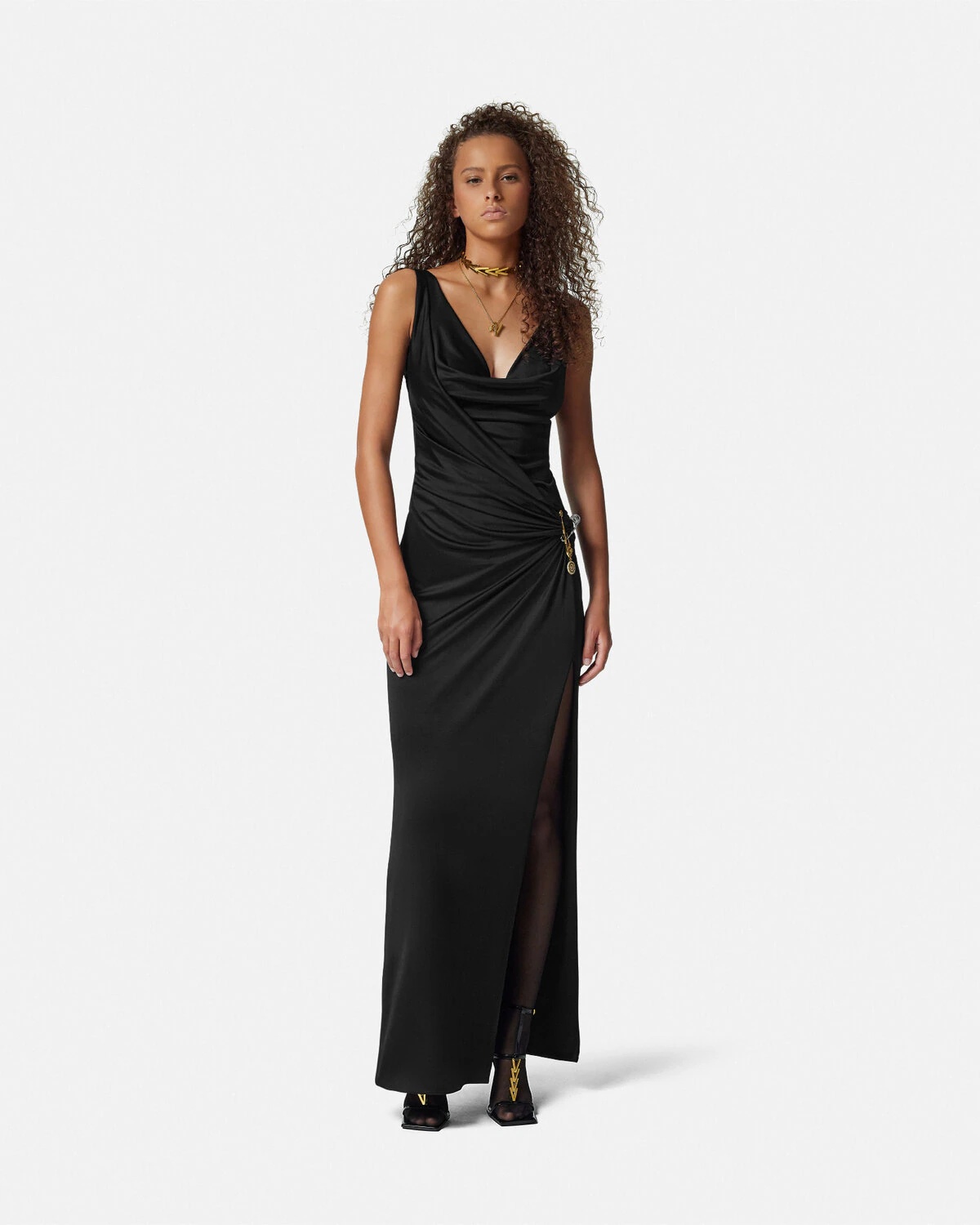 Safety Pin Gathered Gown - 4
