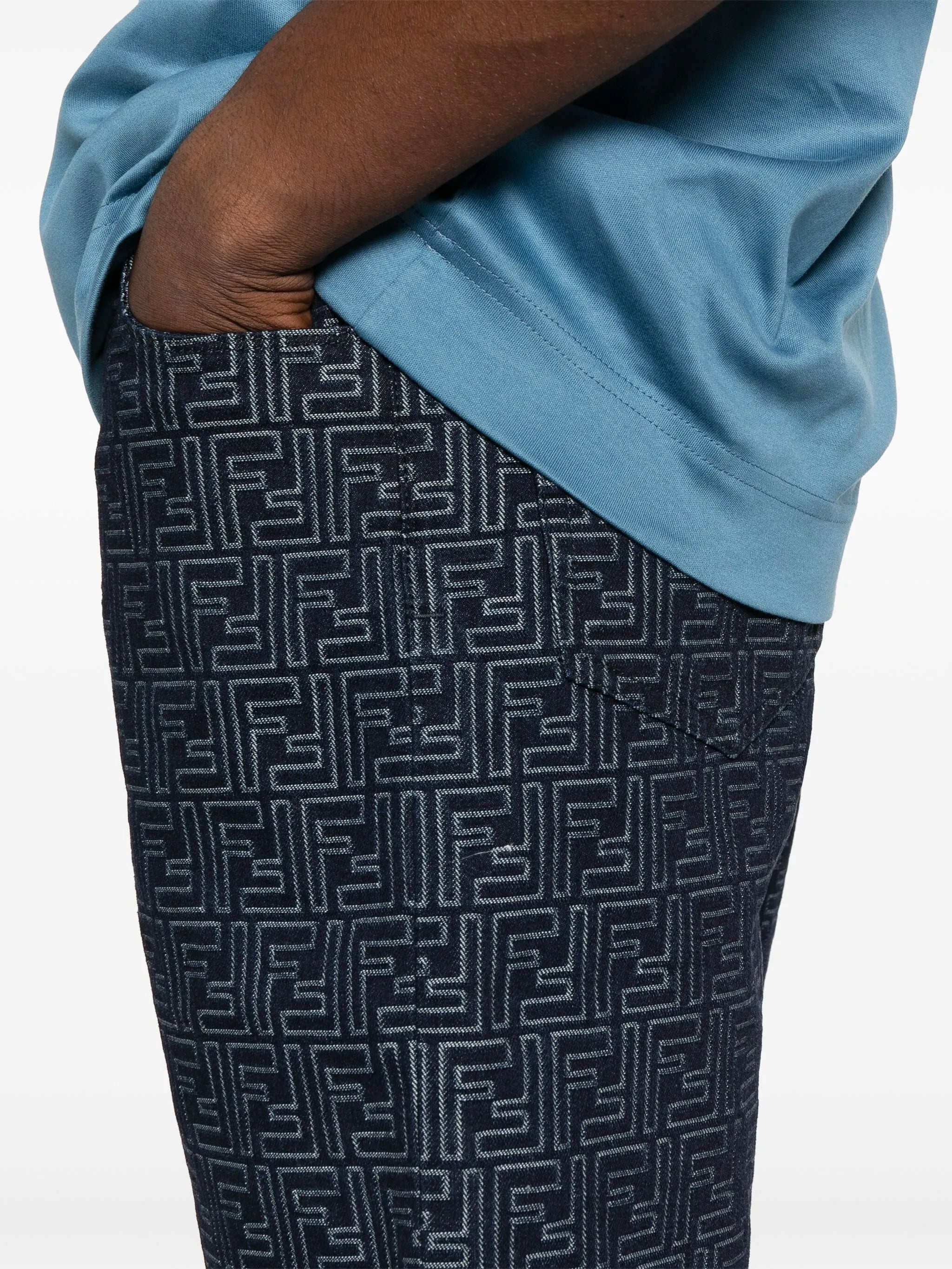 Fendi Embroidered Bermuda Shorts - 4