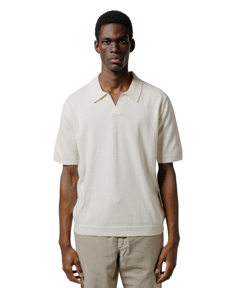 NORSE PROJECTS Leif Cotton Linen Polo Kit White outlook
