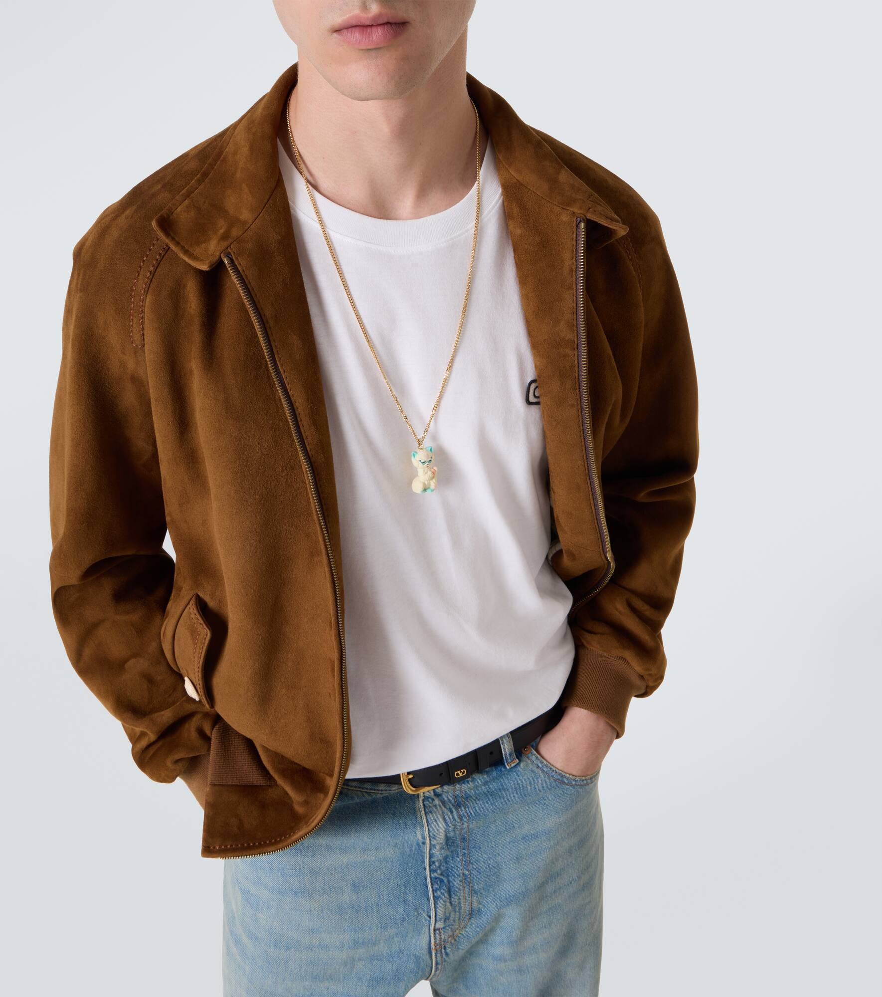 VLogo cotton jersey T-shirt - 5