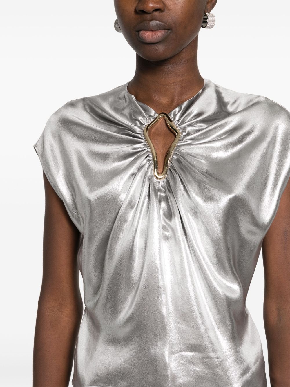 embellished lamÃ© top - 5