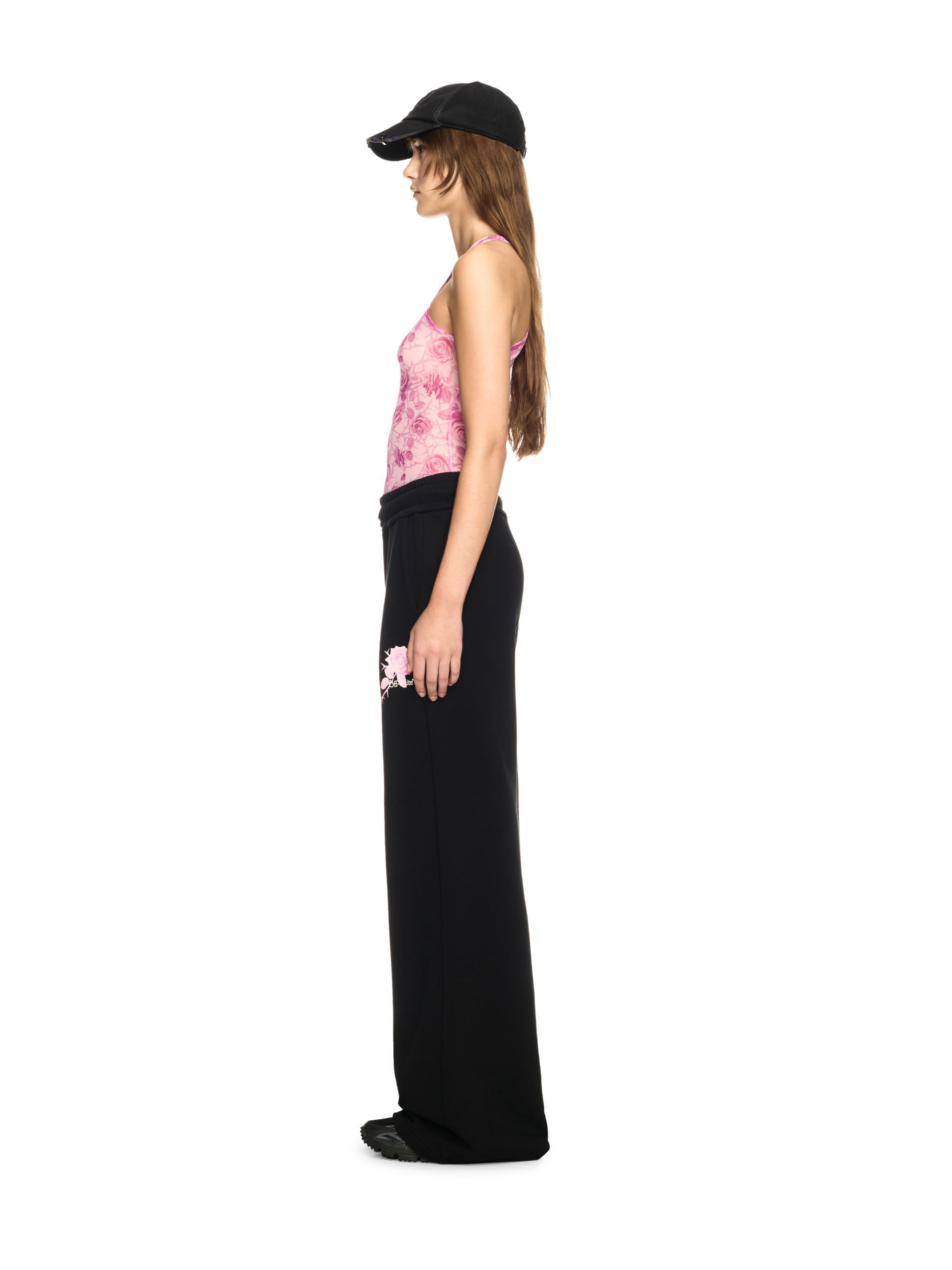 Pink Stamp Roses Racerback Tank Top - 4