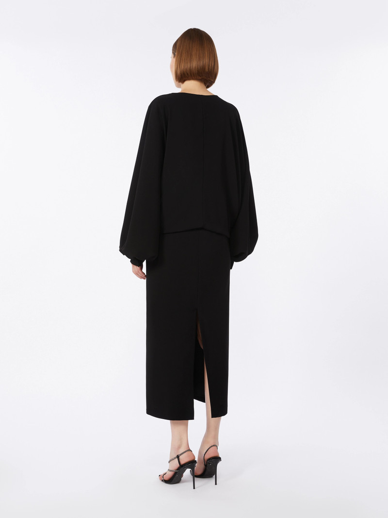 ACCENTO Lightweight cady dress - BLACK 4