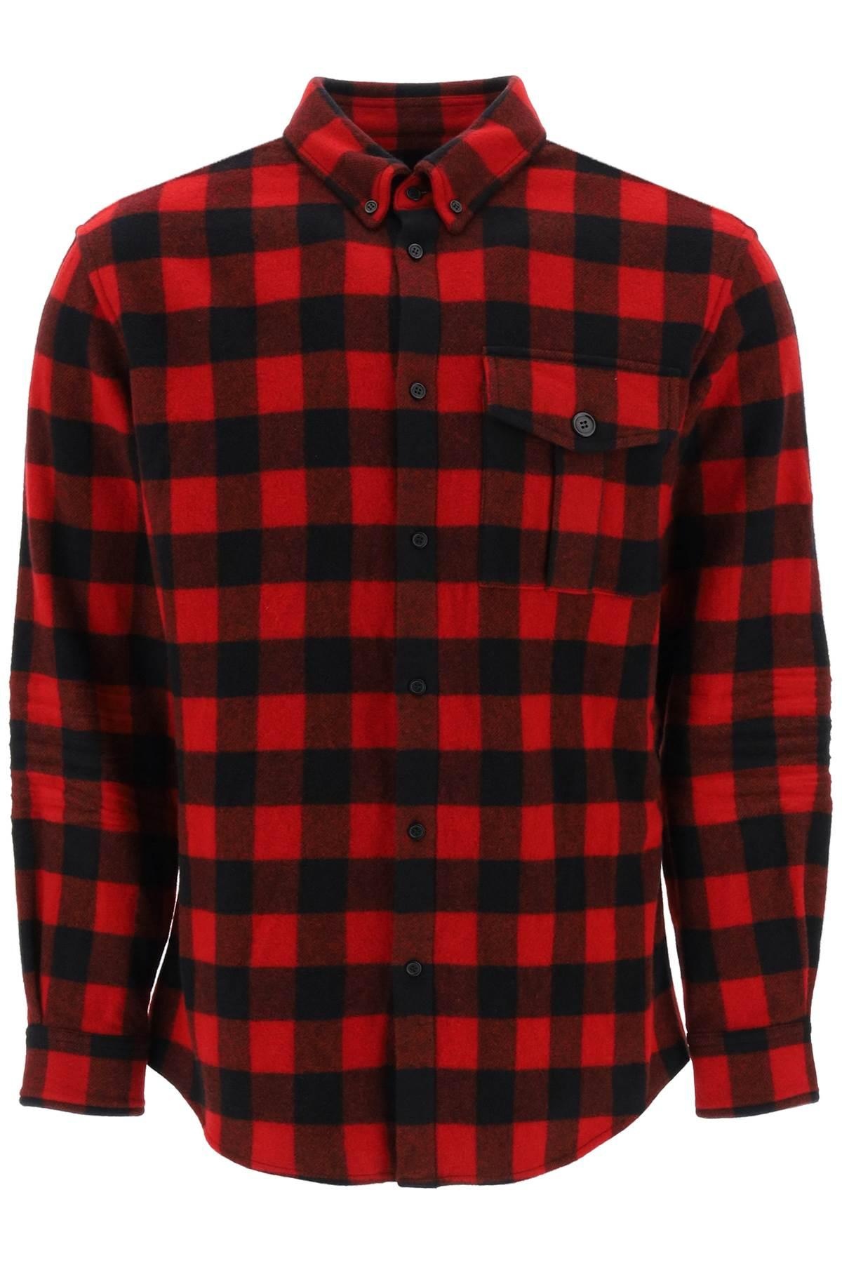 Shirt with check motif and back logo - 1