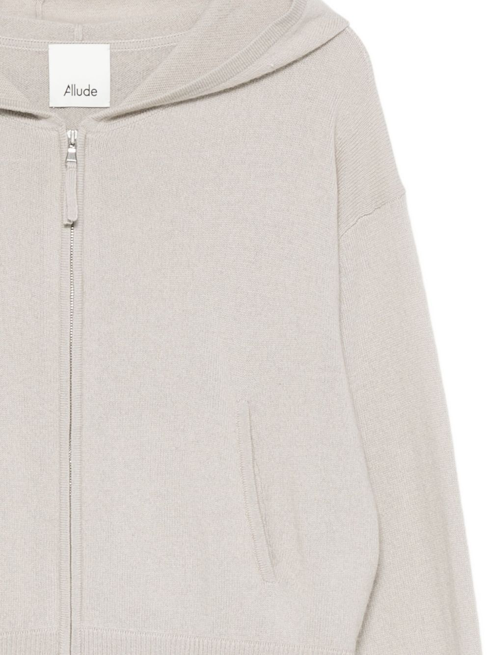 hooded zip-up cardigan - 3