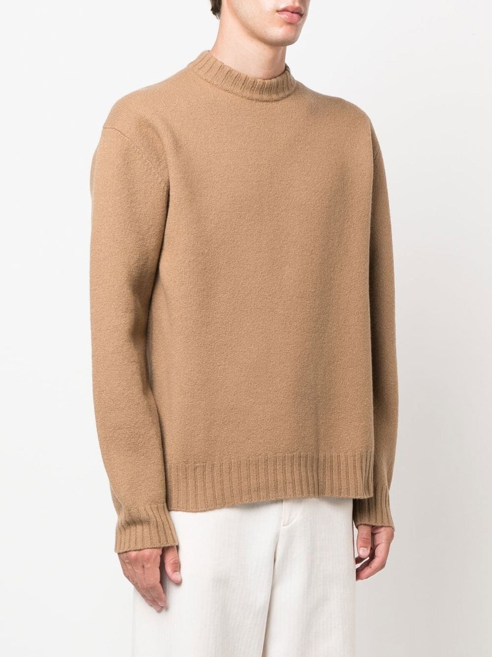 mock-neck knitted jumper - 3