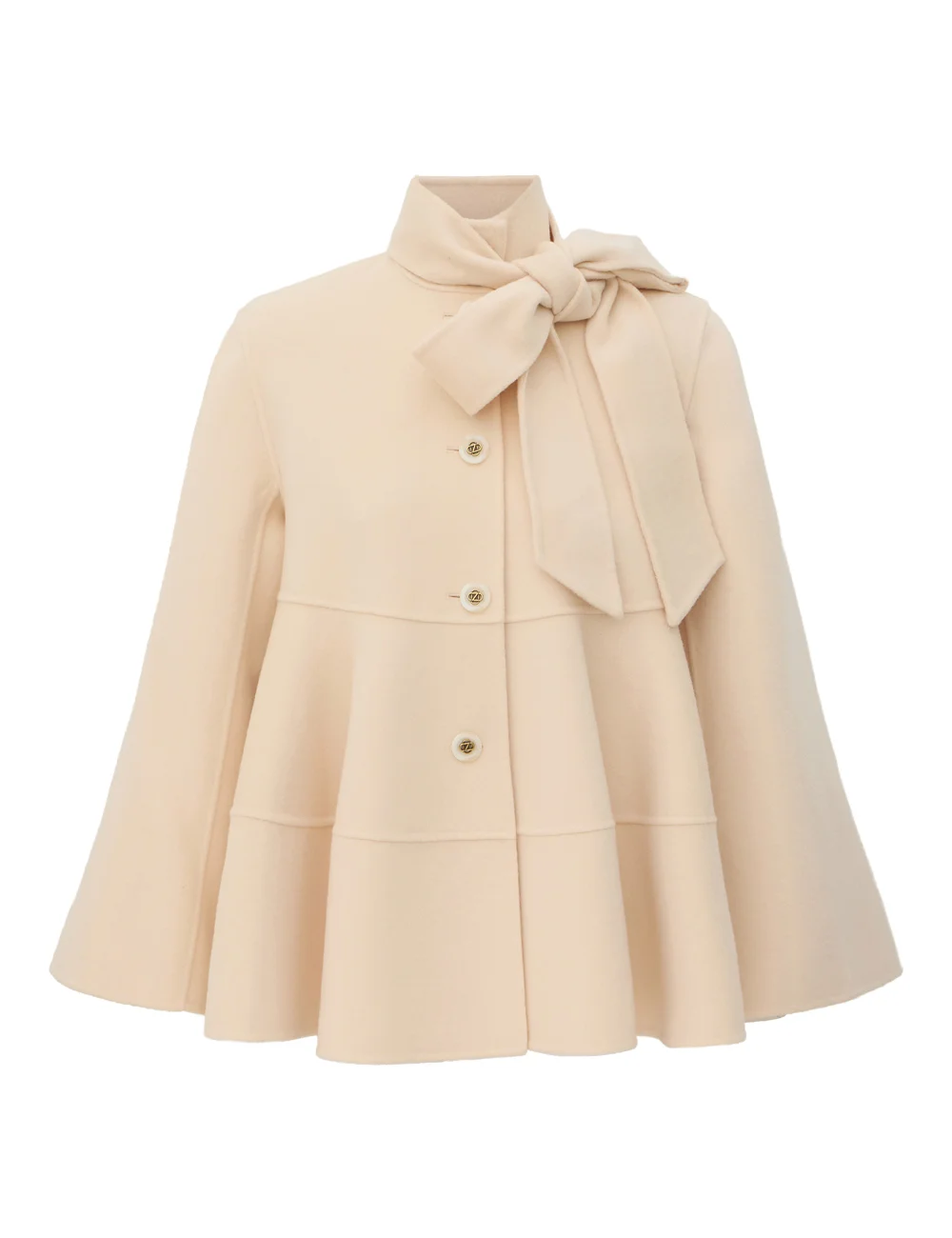 CLASH TIERED PUSSYBOW COAT - 1