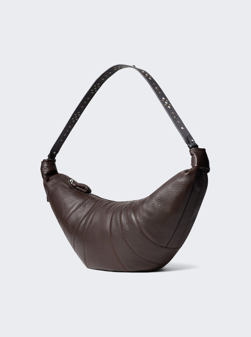Lemaire Western Studs Large Croissant Bag Dark Chocolate outlook