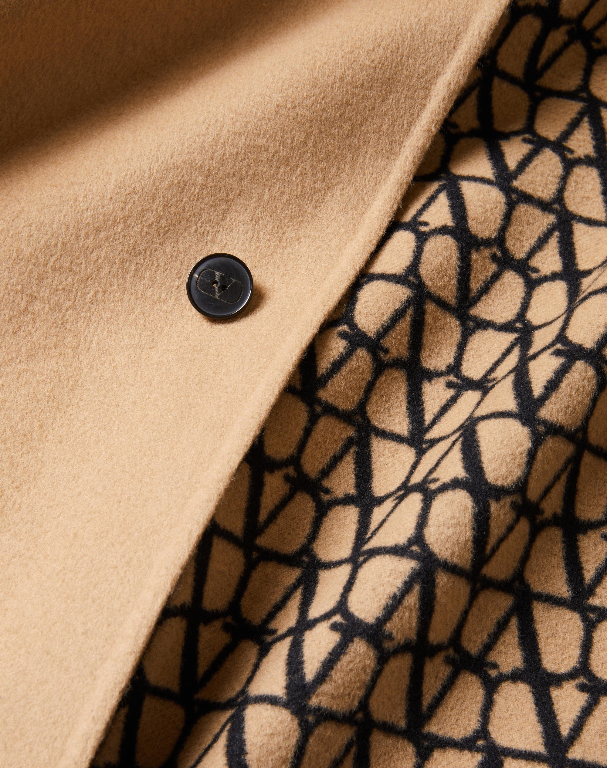 REVERSIBLE DOUBLE-FACED WOOL COAT WITH TOILE ICONOGRAPHE PATTERN - 3