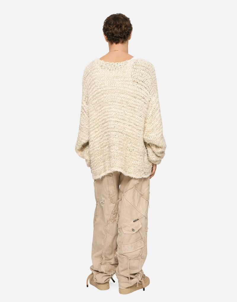 Round-neck cotton and linen sweater 3