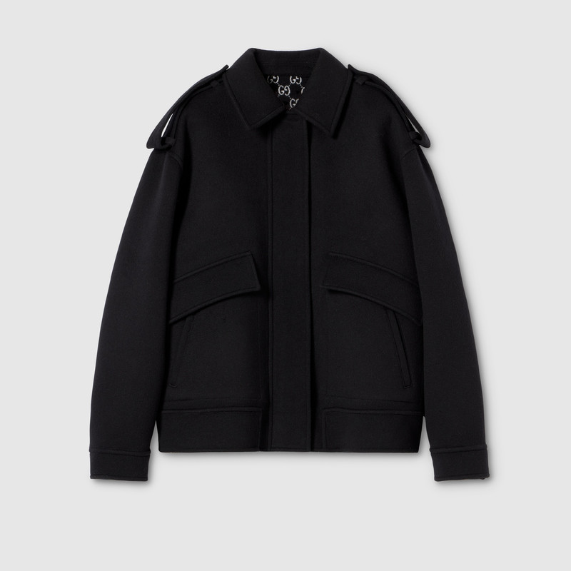 Silk wool bomber jacket 1