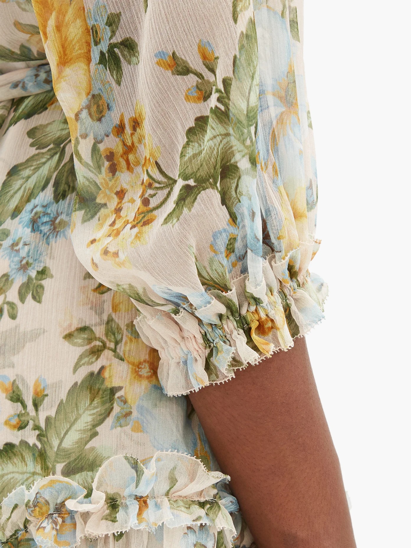 Lucky Bound floral-print silk midi dress - 3