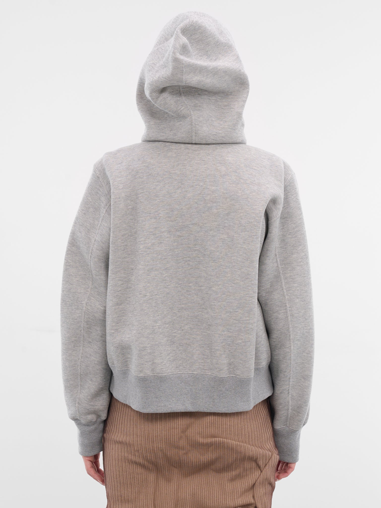 Gray Sweat-Grosgrain Zip Hoodie - 3