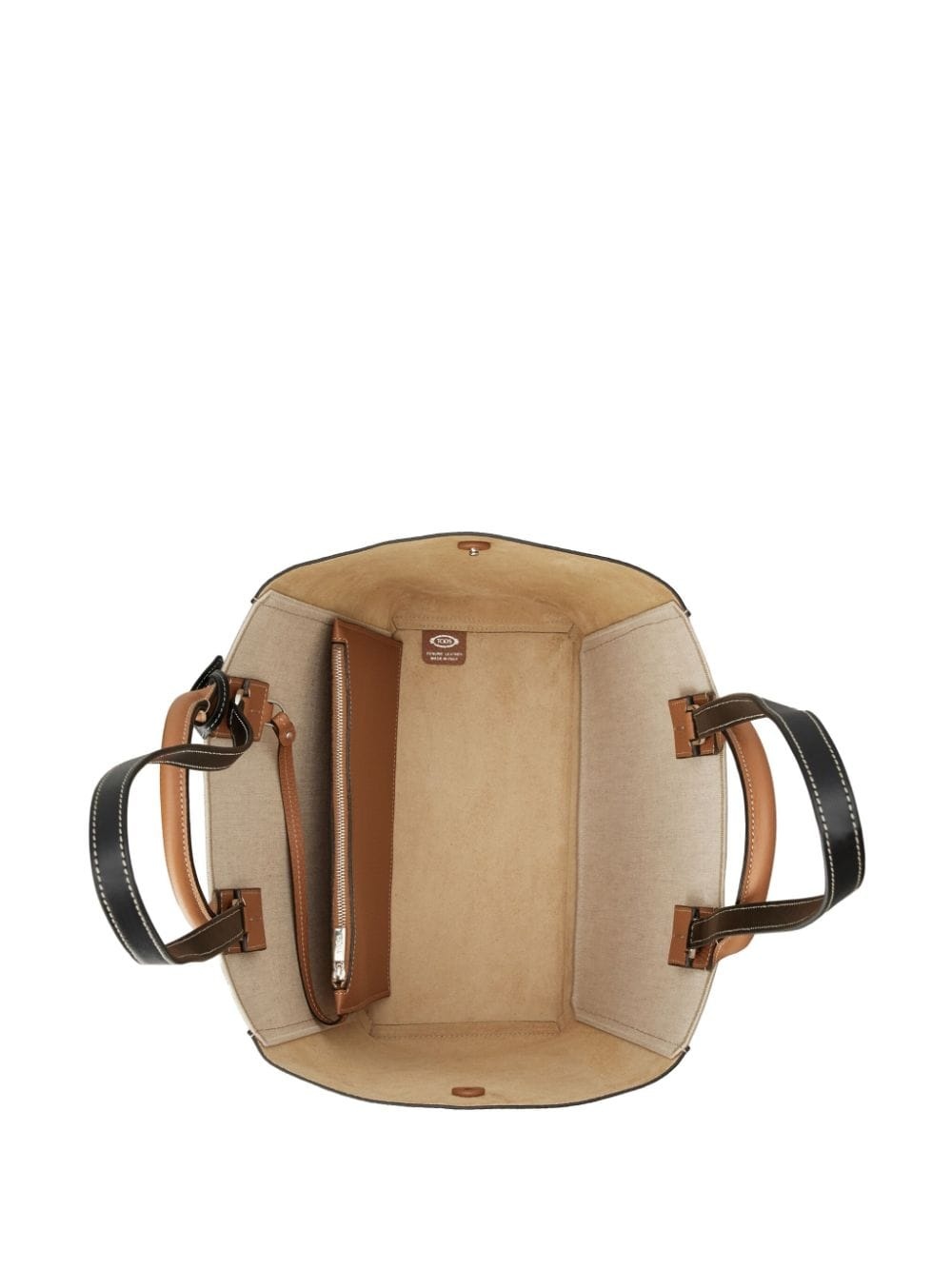 panelled leather tote bag - 4
