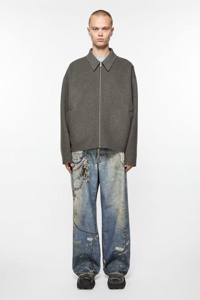 Acne Studios Wool zipper jacket - Graphite grey outlook