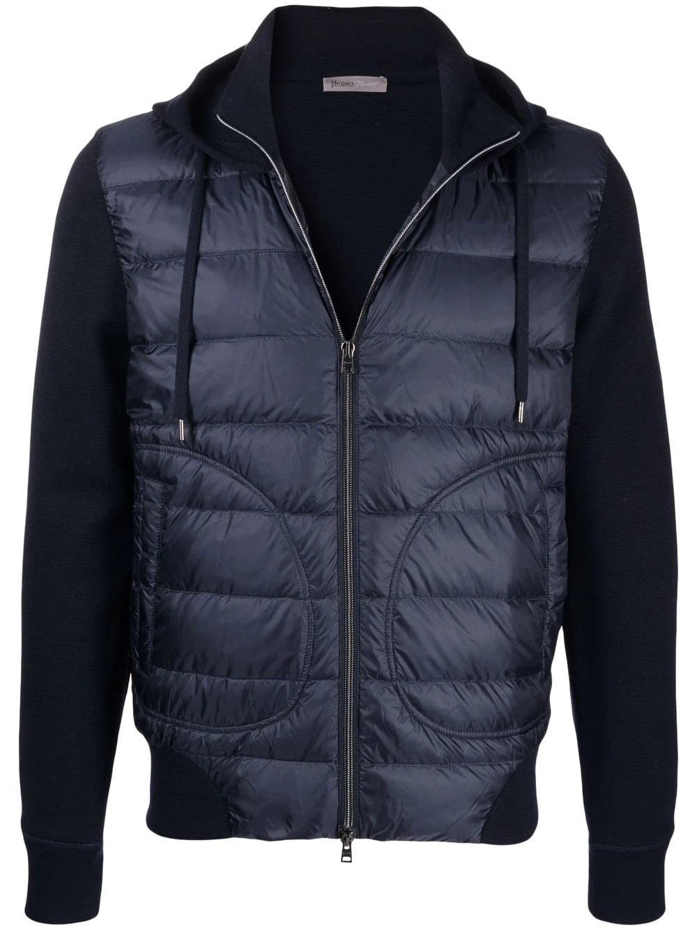 zipped padded jacket - 1