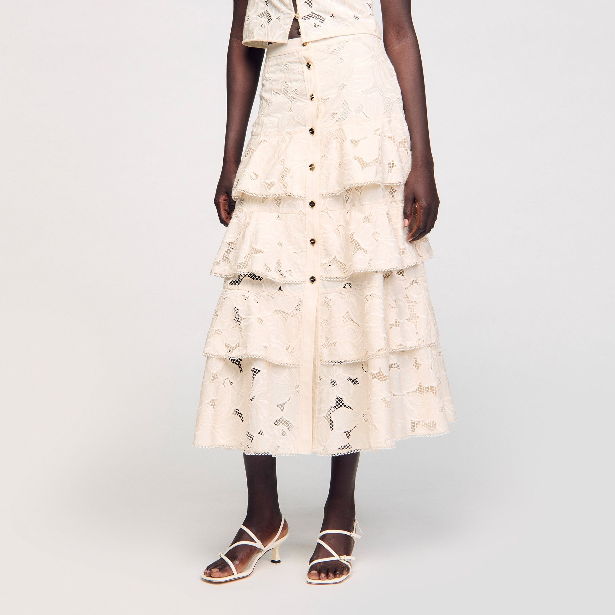 MAXI FRILLED SKIRT - 4