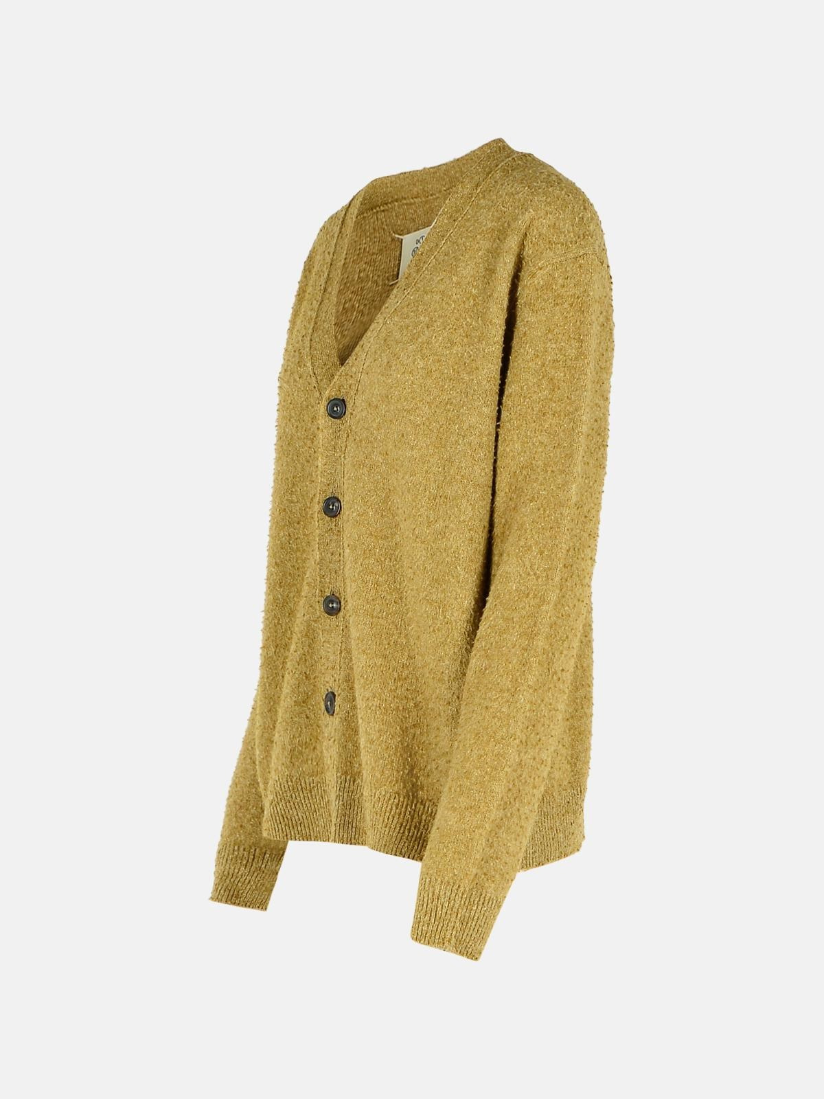 'PILLING' GREEN WOOL BLEND CARDIGAN - 2
