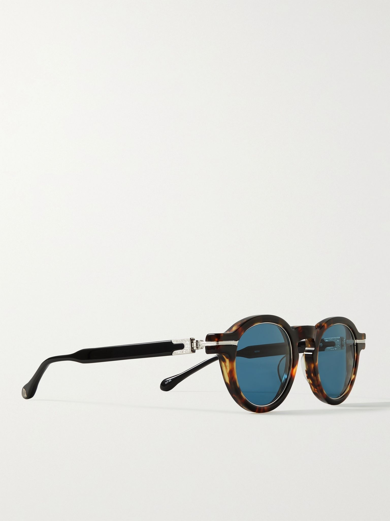 Round-Frame Tortoiseshell Acetate and Titanium Sunglasses - 3