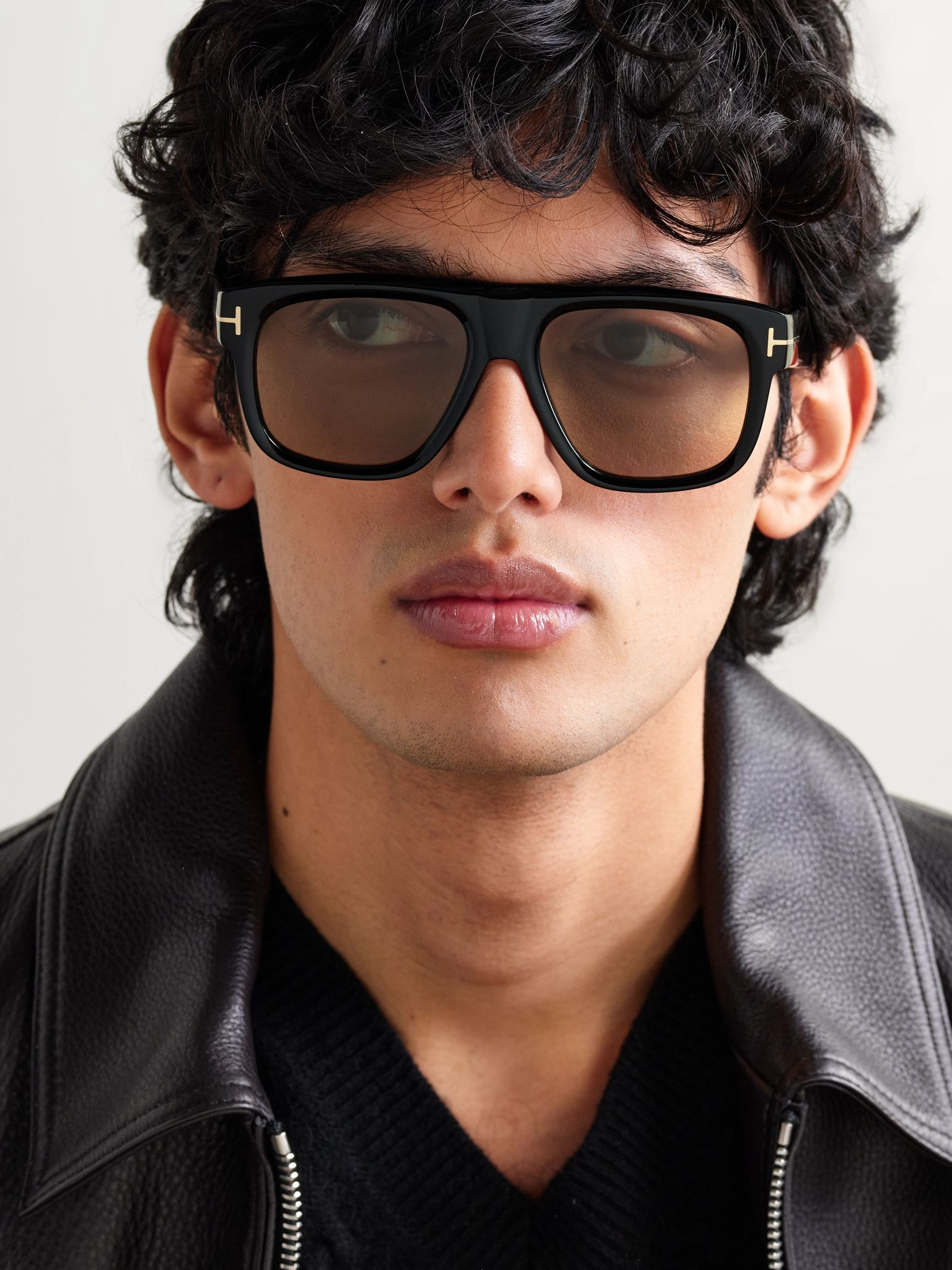 Icon Square-Frame Acetate Sunglasses Black - 2