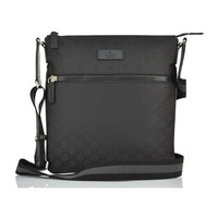 [GUCCI] グッチ MESSENGERBAGS GUCCI Leather-Trimmed Monogrammed Supreme Coated-Canvas