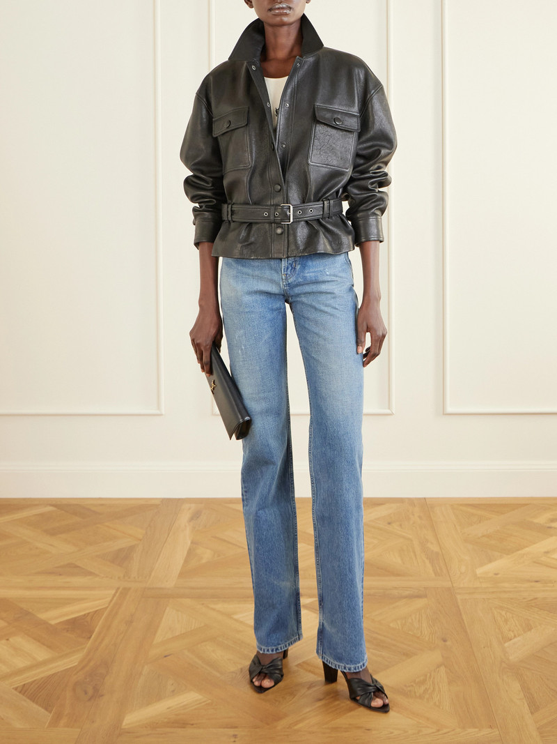 SAINT LAURENT Kate Textured-leather Clutch outlook