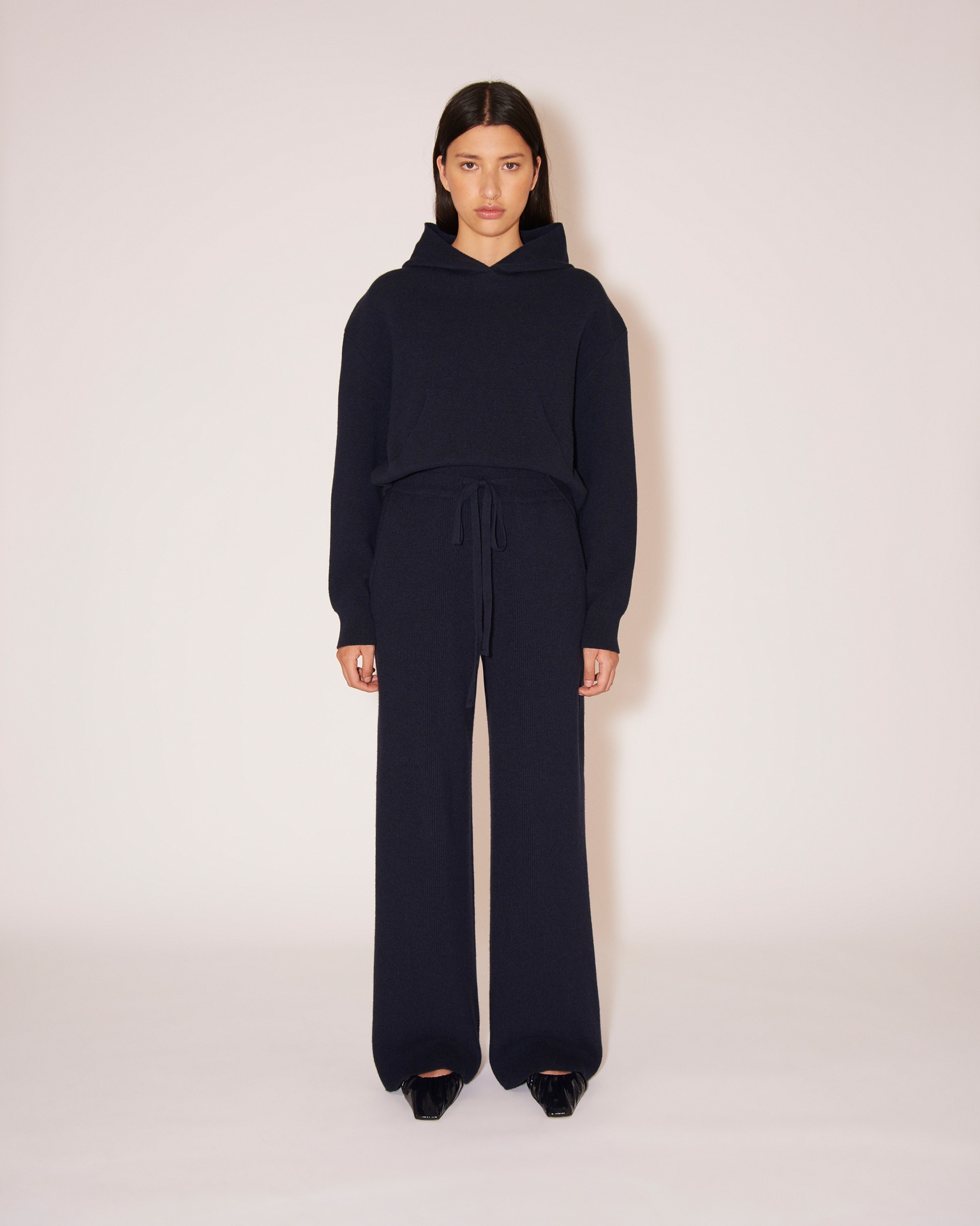 BEX - Cashmere-blend hoodie - Navy - 1