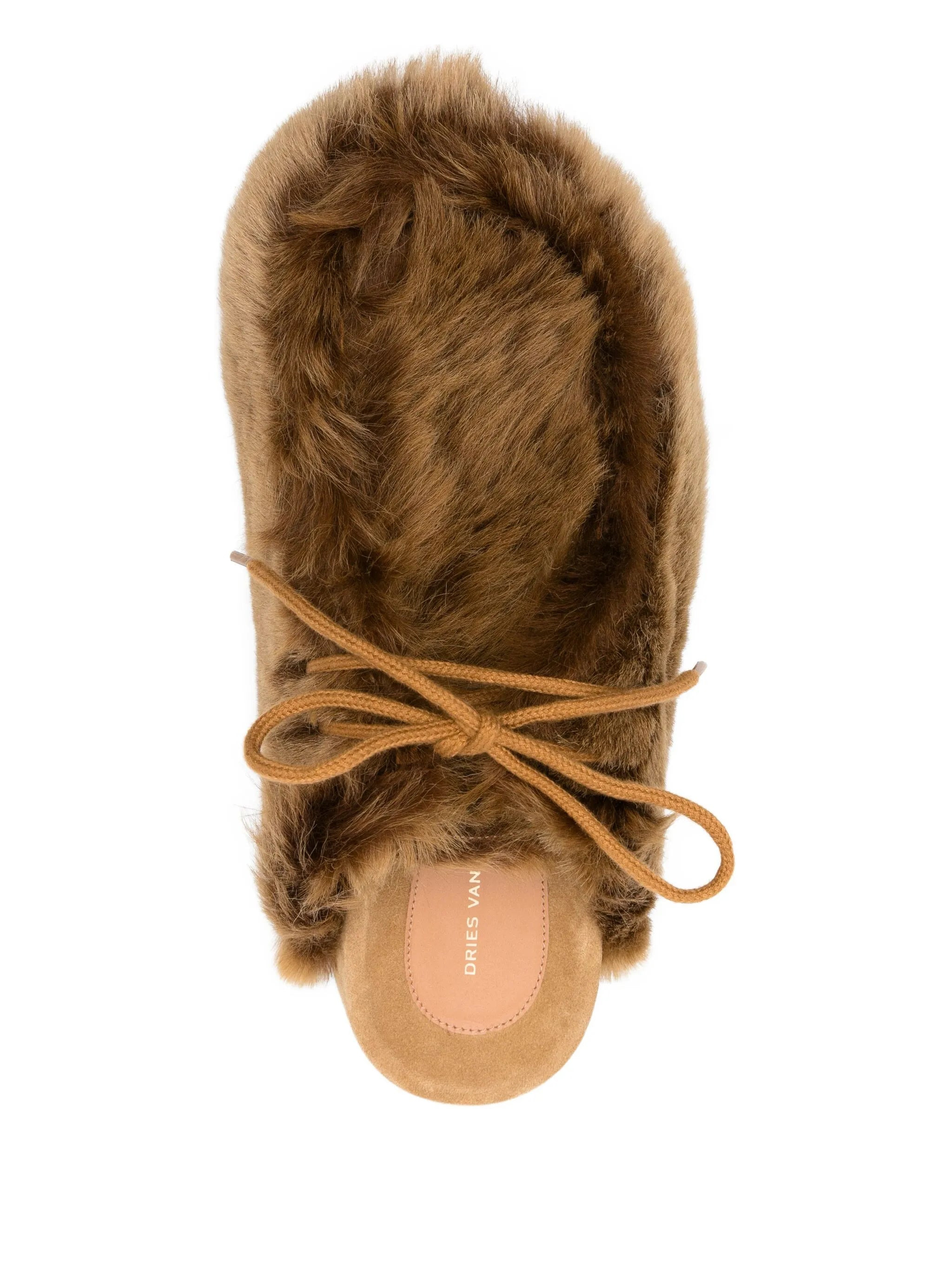 Dries Van Noten Fur-trimmed Lace-up Sandals - 4