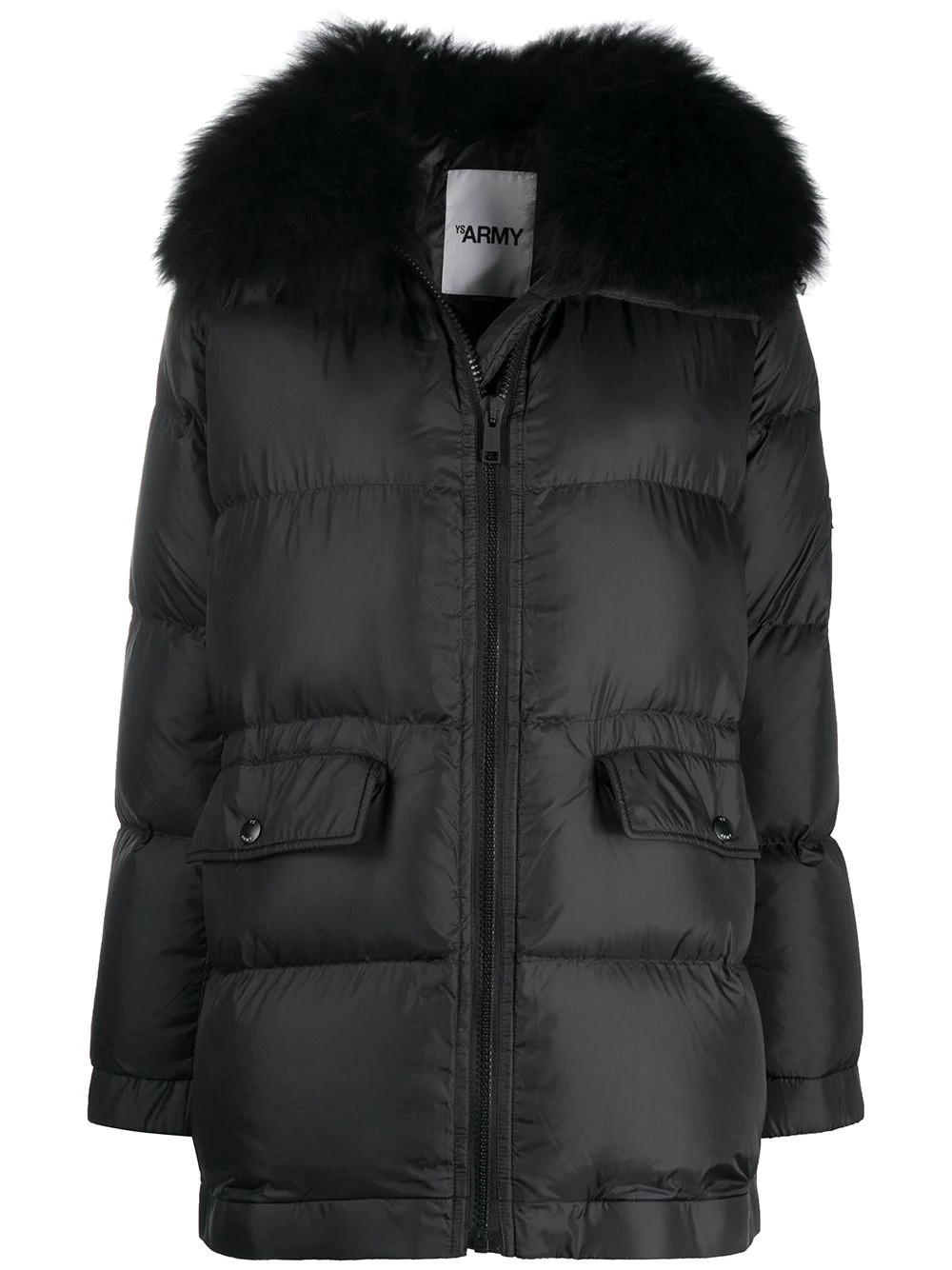 quilted puffer coat - 1