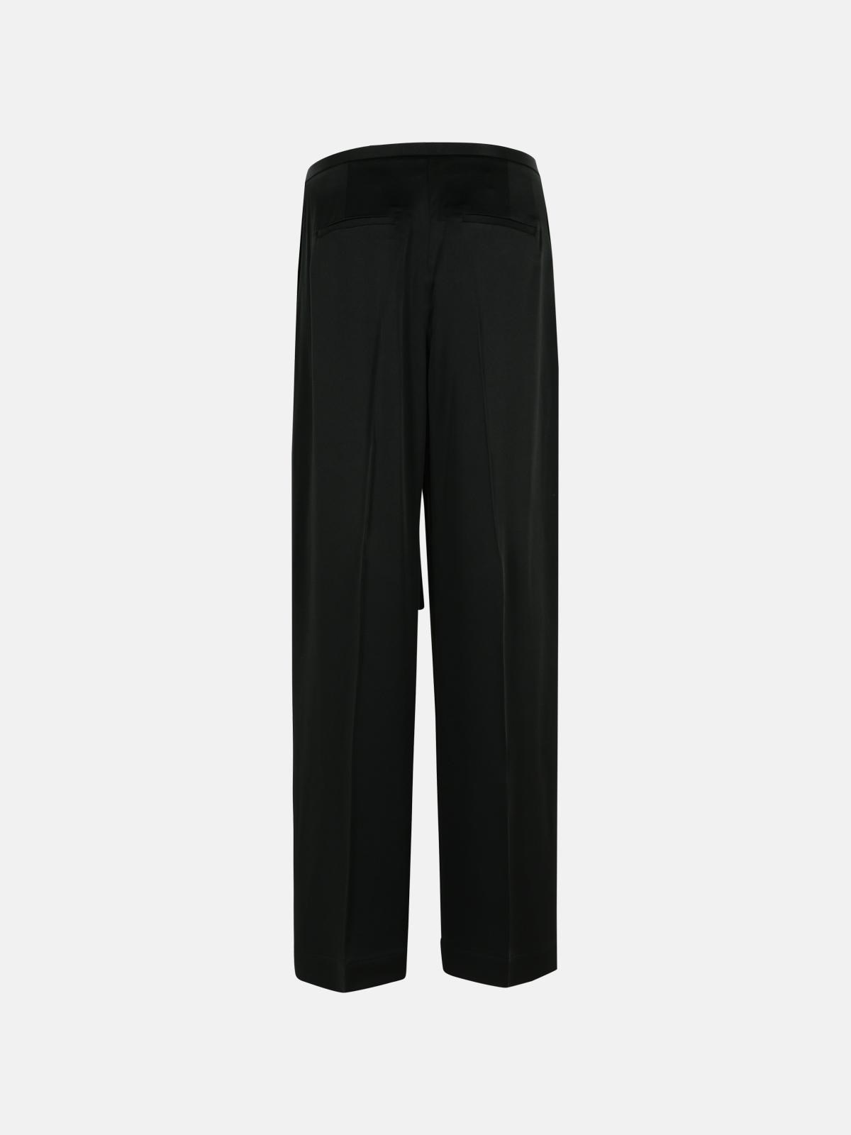 BLACK ACETATE BLEND TROUSERS - 3