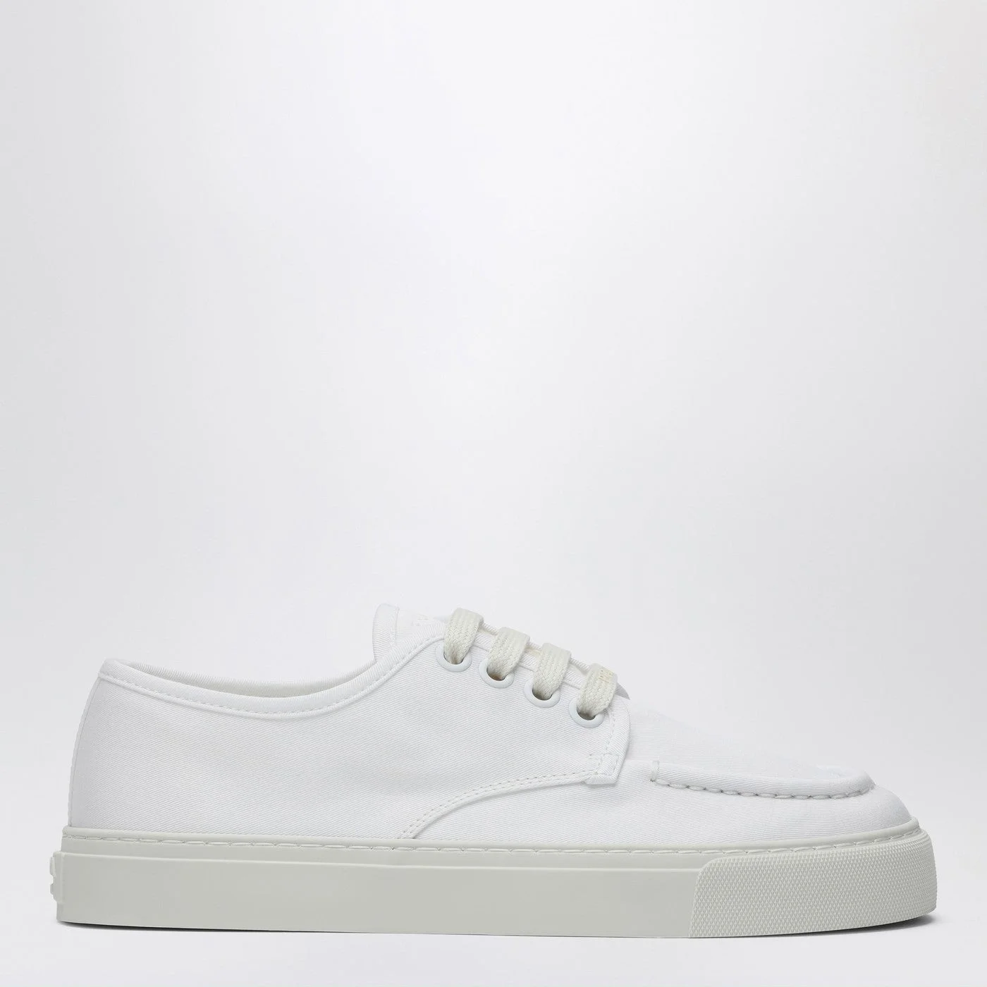 Prada White Sneakers In Cotton Canvas Men - 1