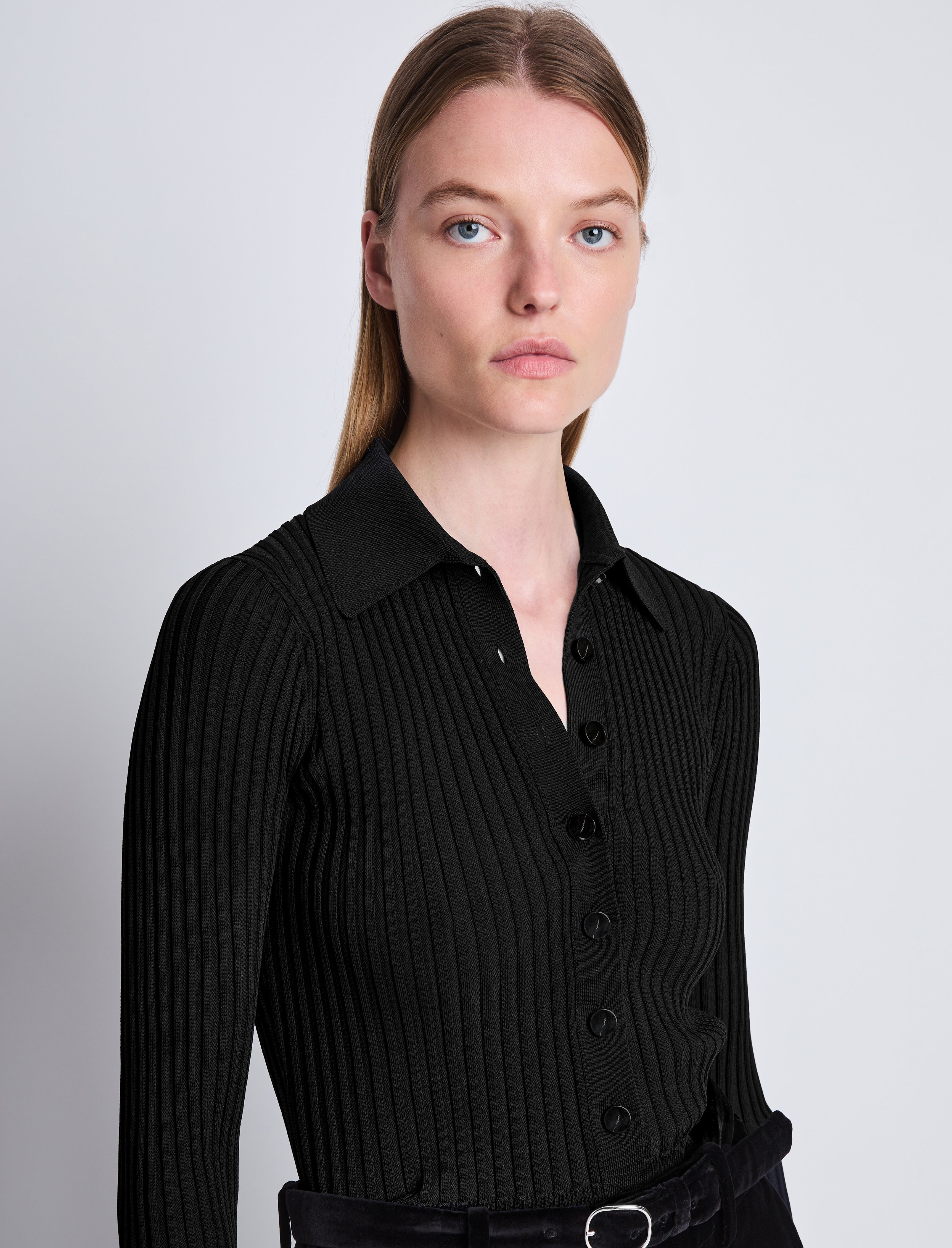 Carla Sweater in Midweight Viscose Rib - 6
