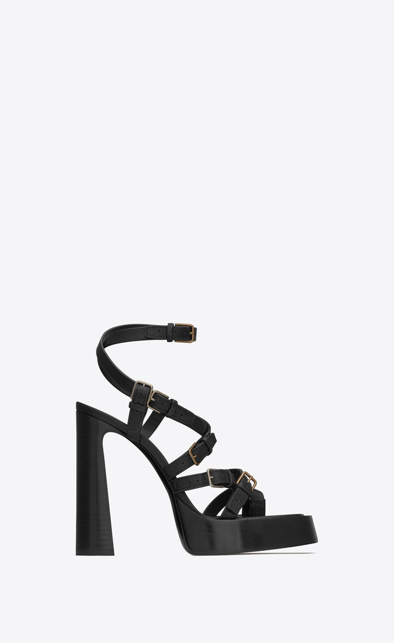 platz platform sandals in smooth leather - 1